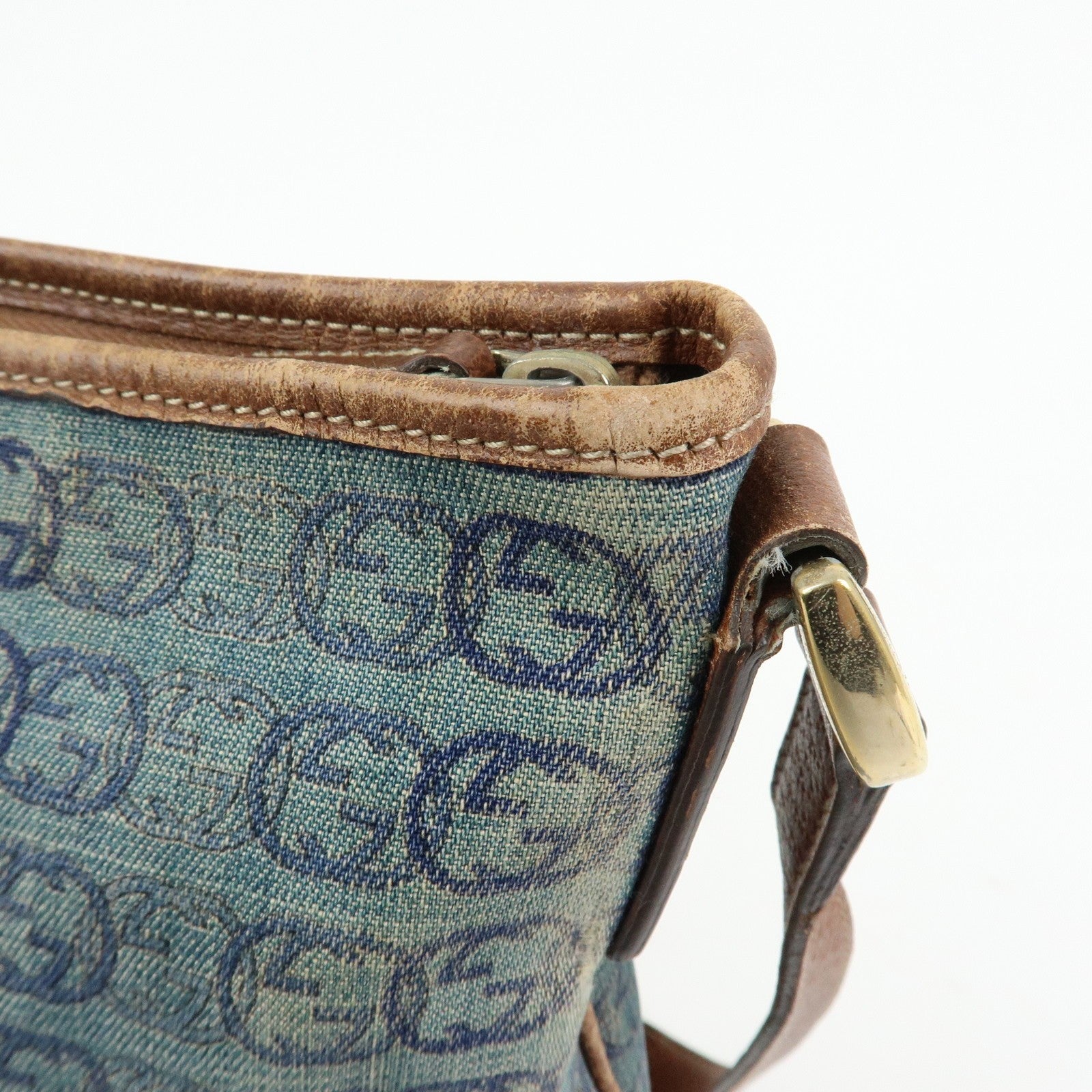 Gucci Abbey Crossbody Bag - Navy, Denim and Leather