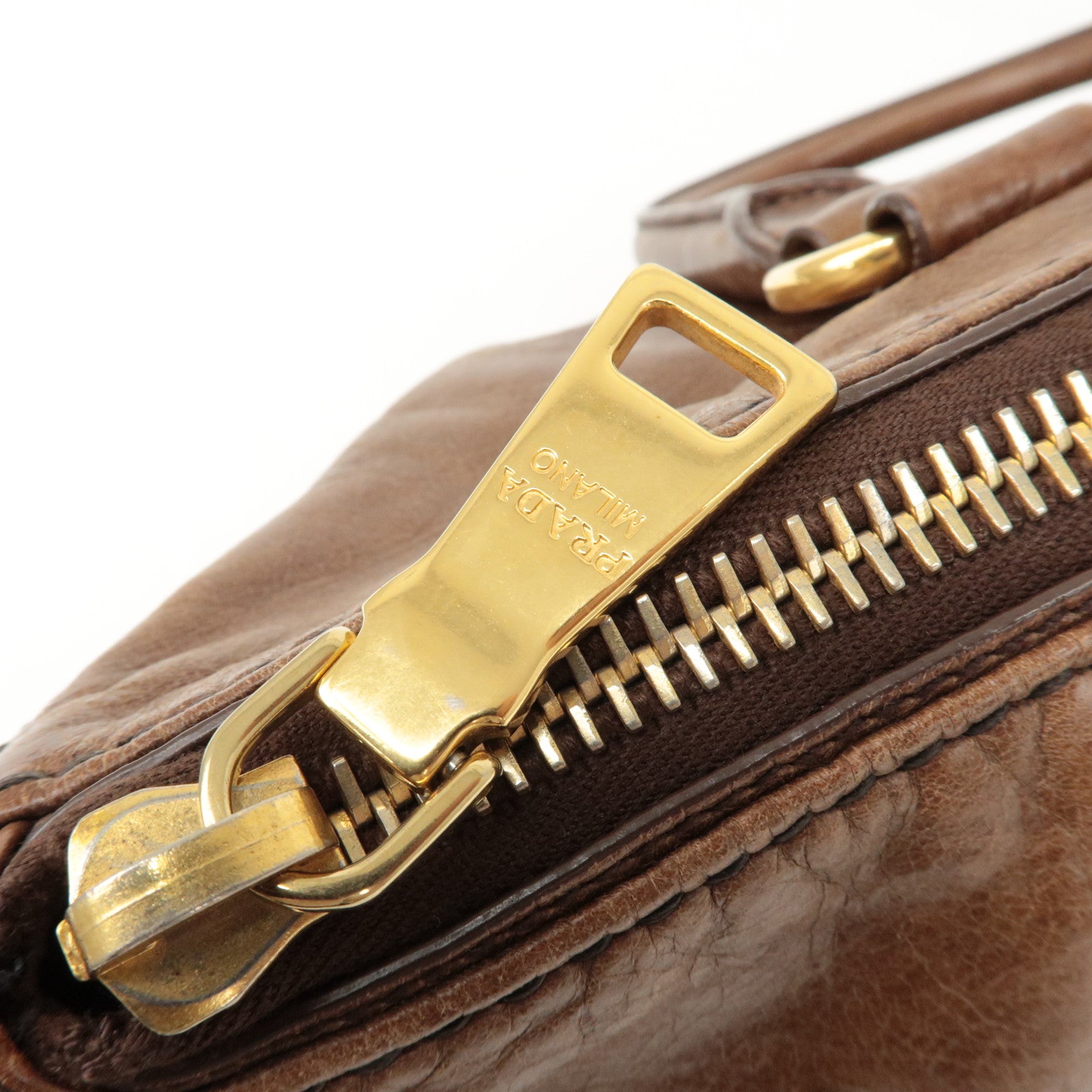 Prada 2way Bag - Brown, Leather