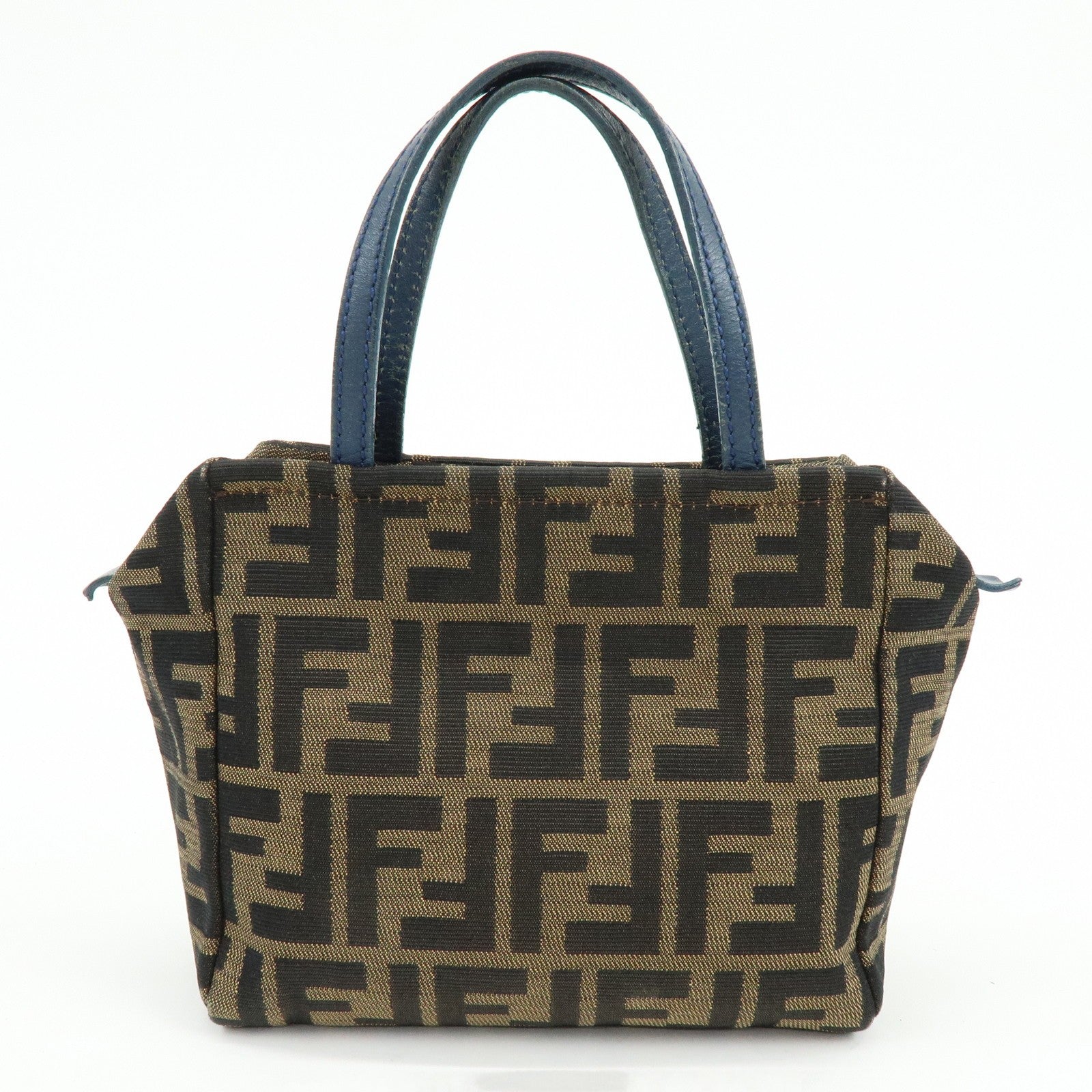 Fendi Hand Bag - Brown, Black, Navy, Canvas, Leather