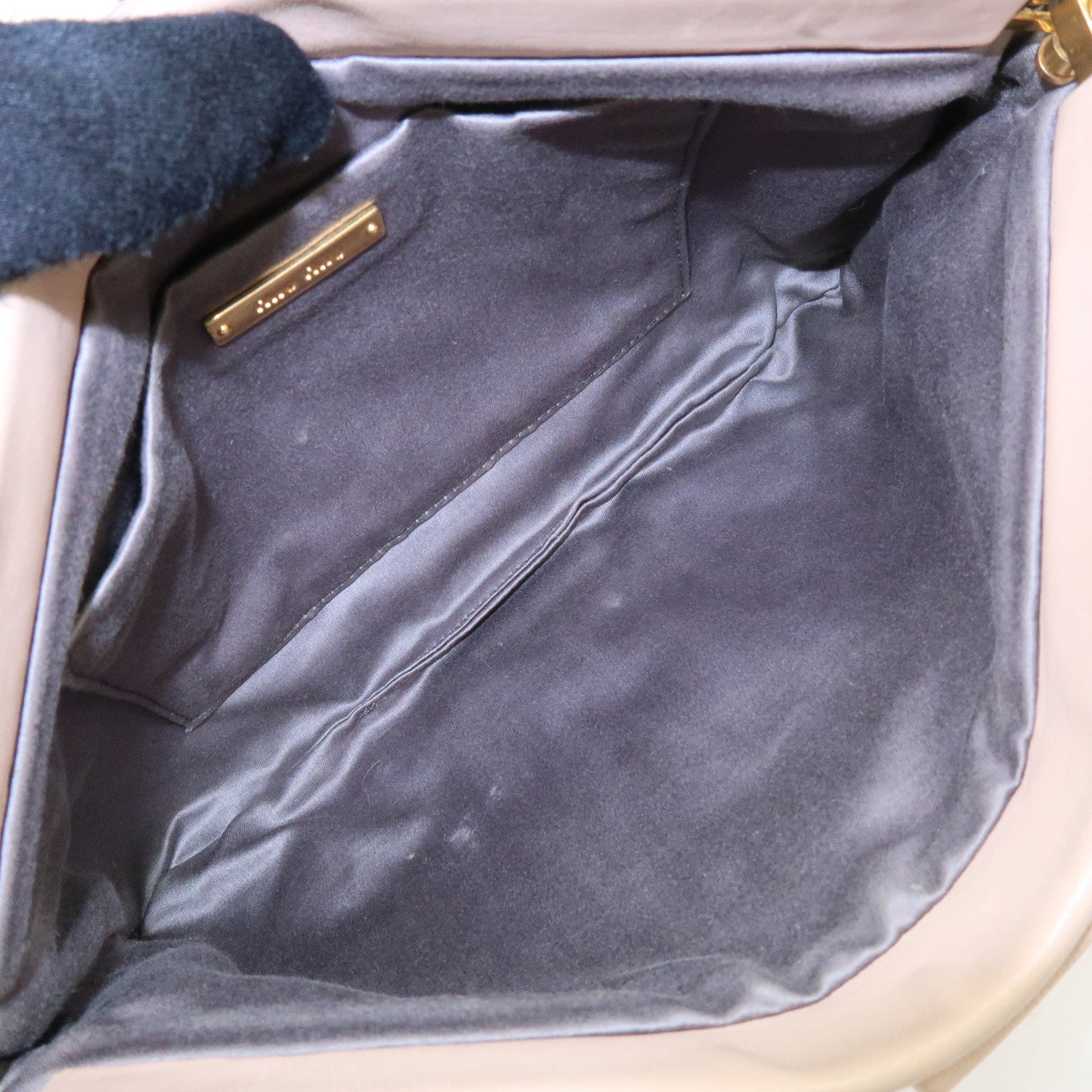 Miu Miu Clutch Bag - Beige, Nappa Leather
