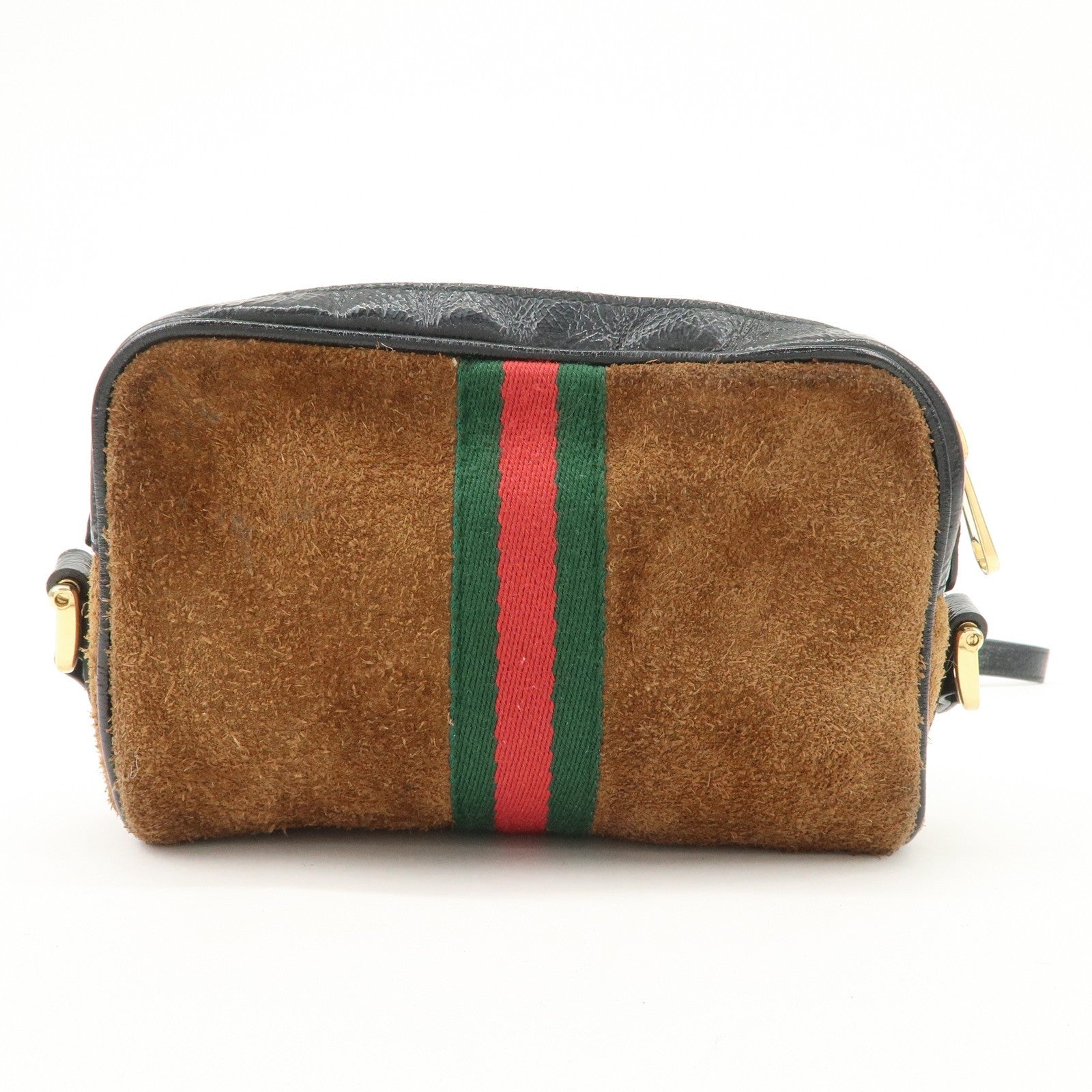 Gucci Ophidia Sherry Shoulder Bag - Brown, Suede Patent Leather