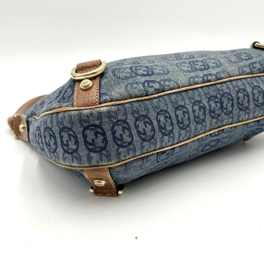 Gucci Abbey Shoulder Bag - Brown x Blue, Denim Leather