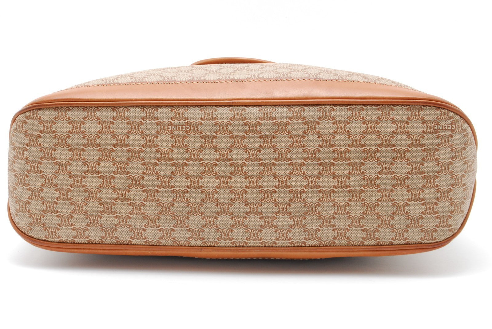 Celine Macadam Tote Hand Bag - Beige, PVC Leather