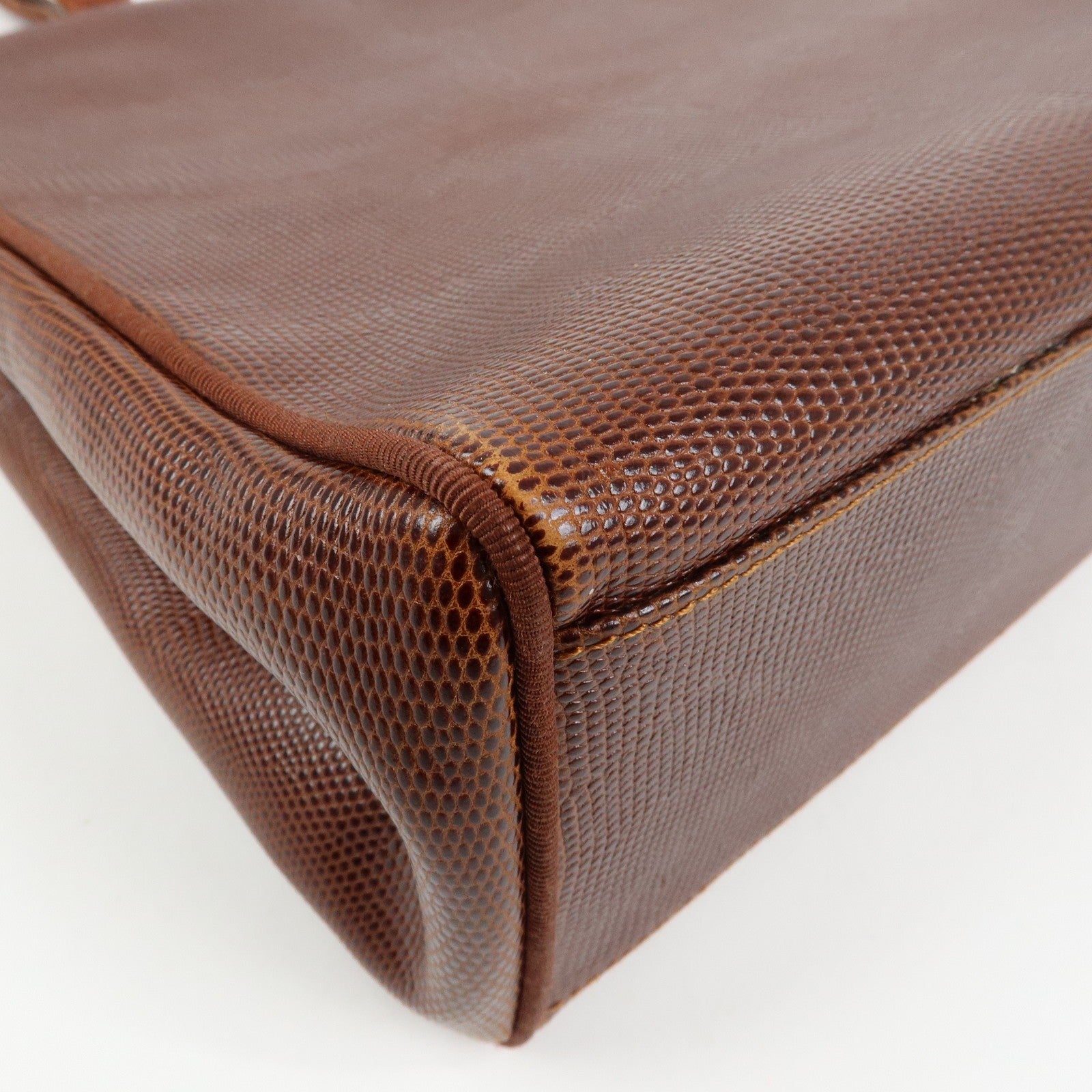Ferragamo Vara Tote Bag - Brown, Embossed Leather
