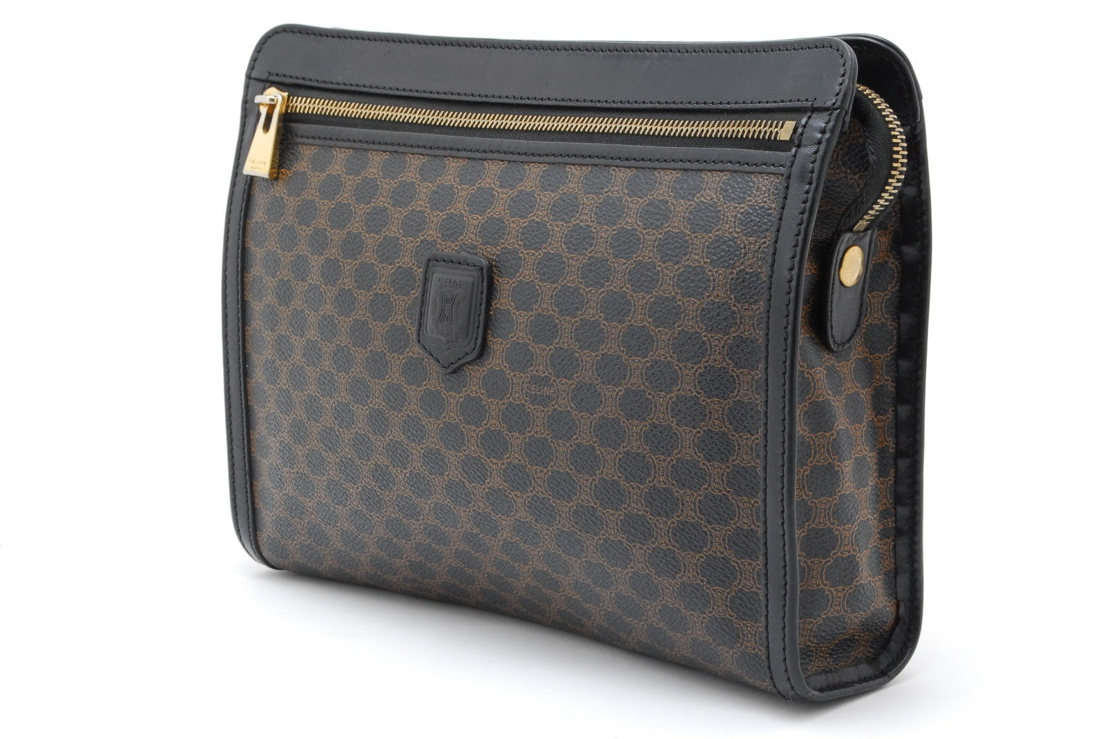 Celine Macadam Clutch Bag - Black, PVC Leather