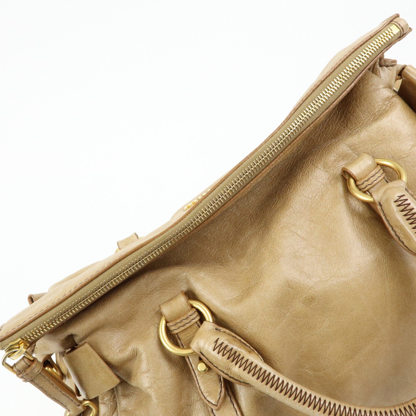 Miu Miu Handbag - Beige, Leather