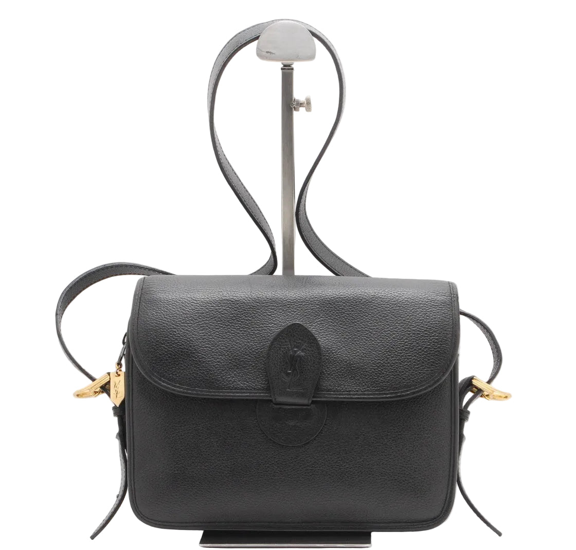 Saint Laurent Yves Shoulder Bag - Black, Leather