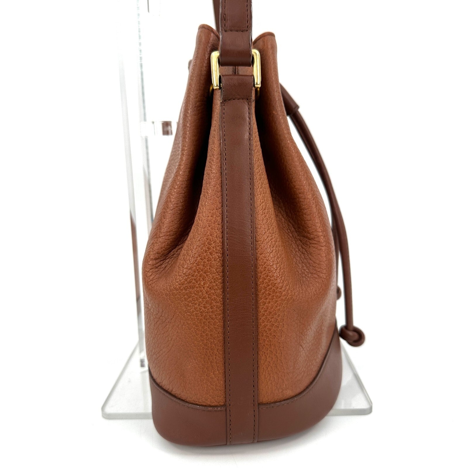 Burberry Burberrys Nova Bucket Drawstring Shoulder Bag - Brown, Leather