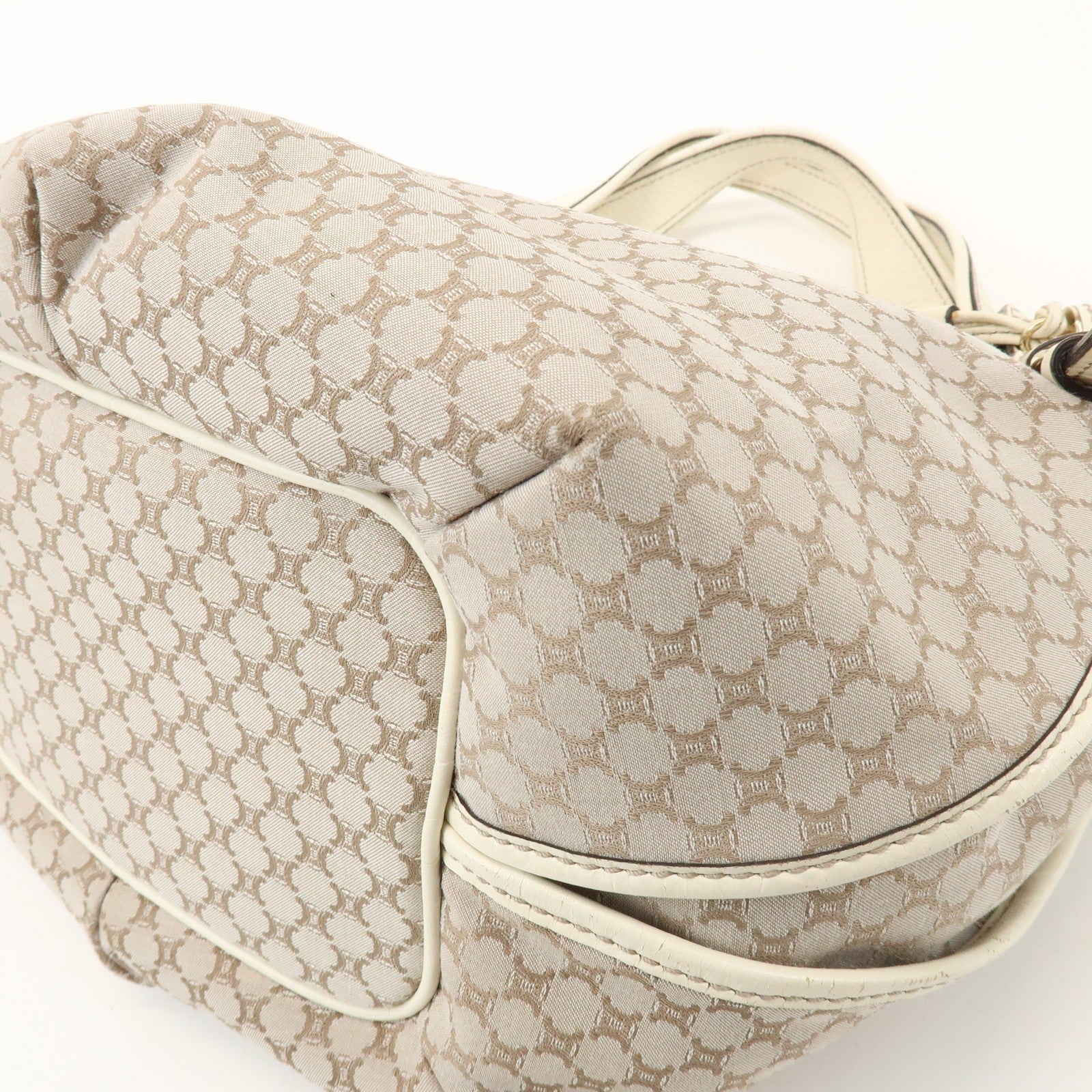 Celine Macadam Shoulder Bag - Beige Ivory, Canvas Leather