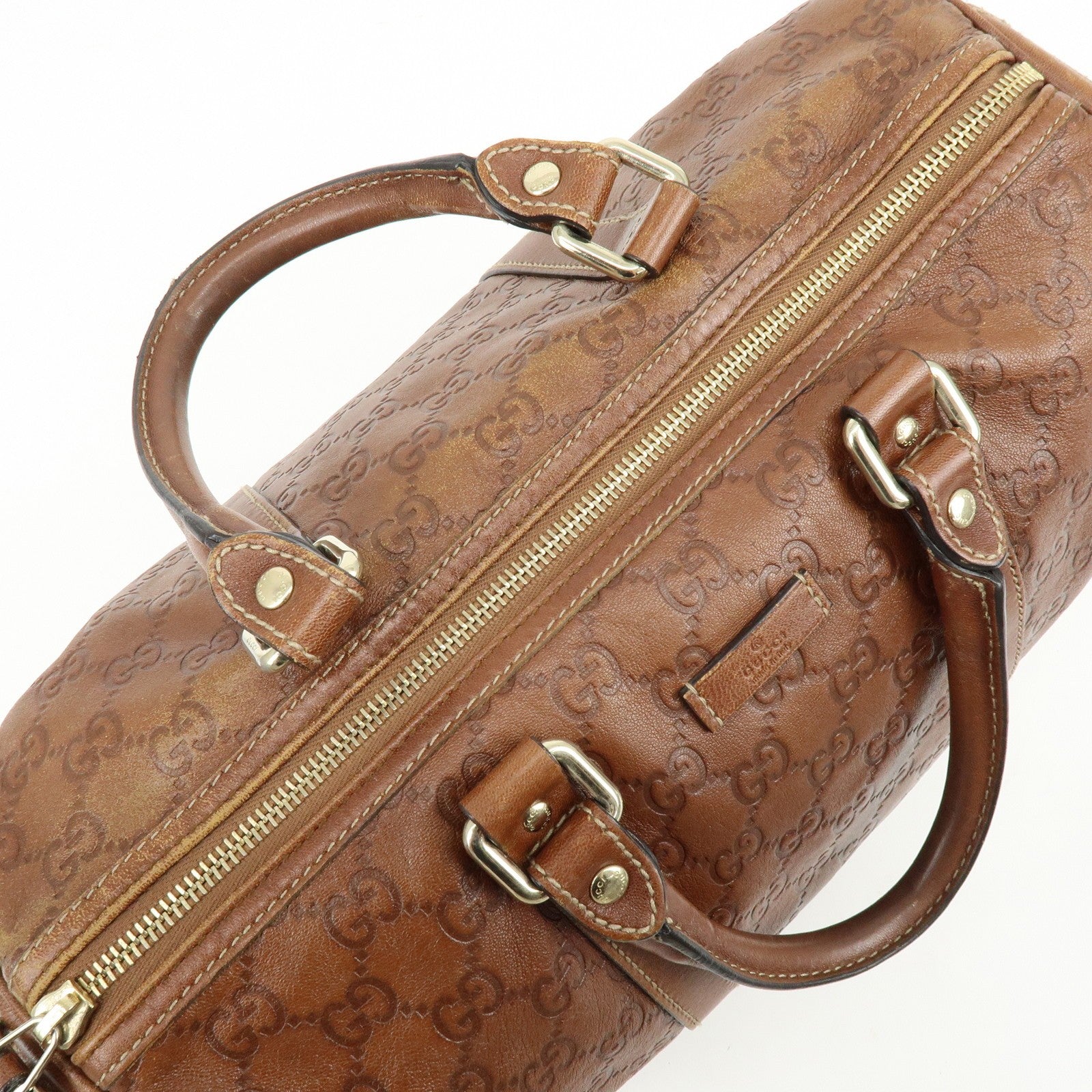 Gucci Boston Handbag - Brown, Guccissima Leather