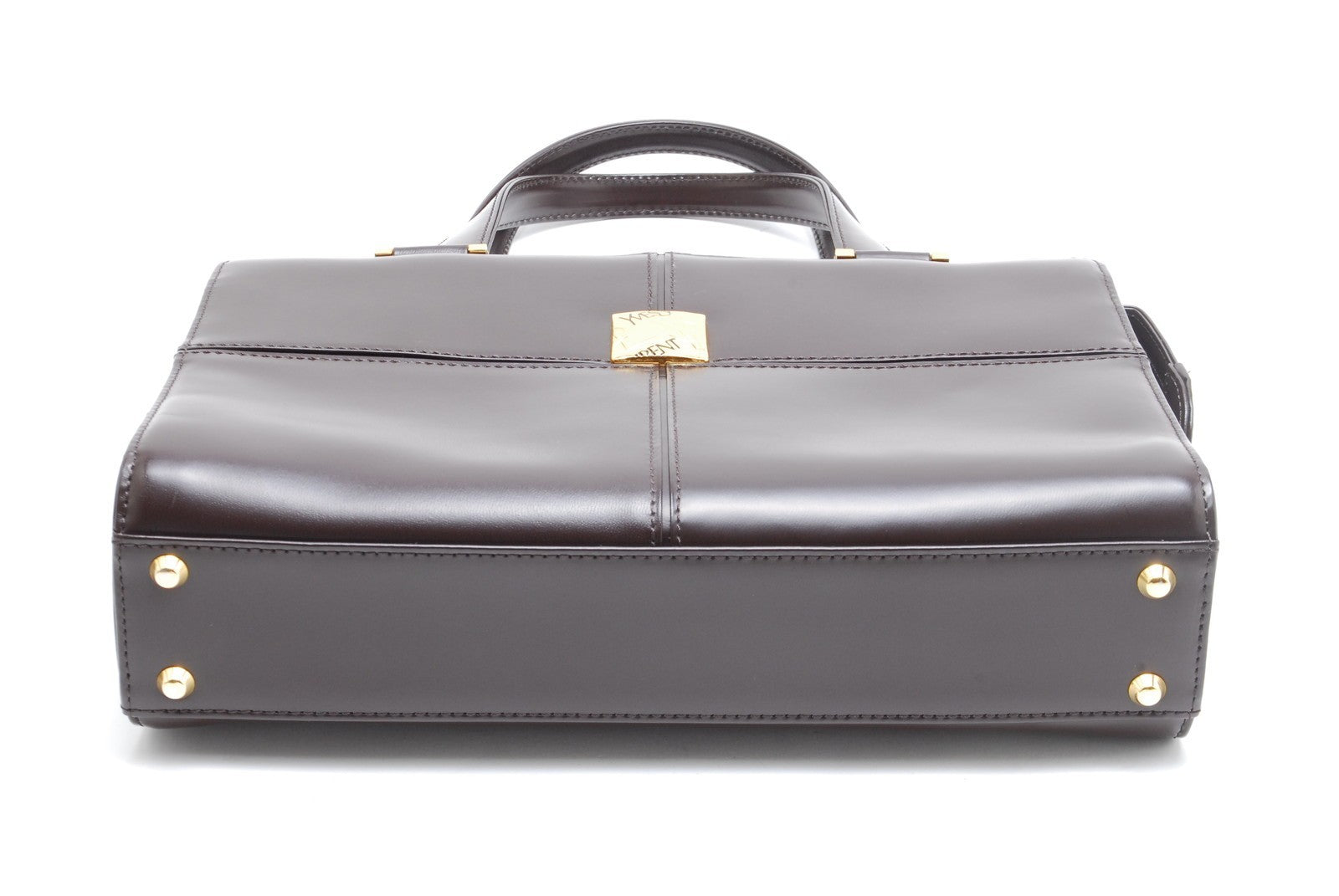 Saint Laurent Yves Shoulder Hand Tote Bag - Brown, Leather