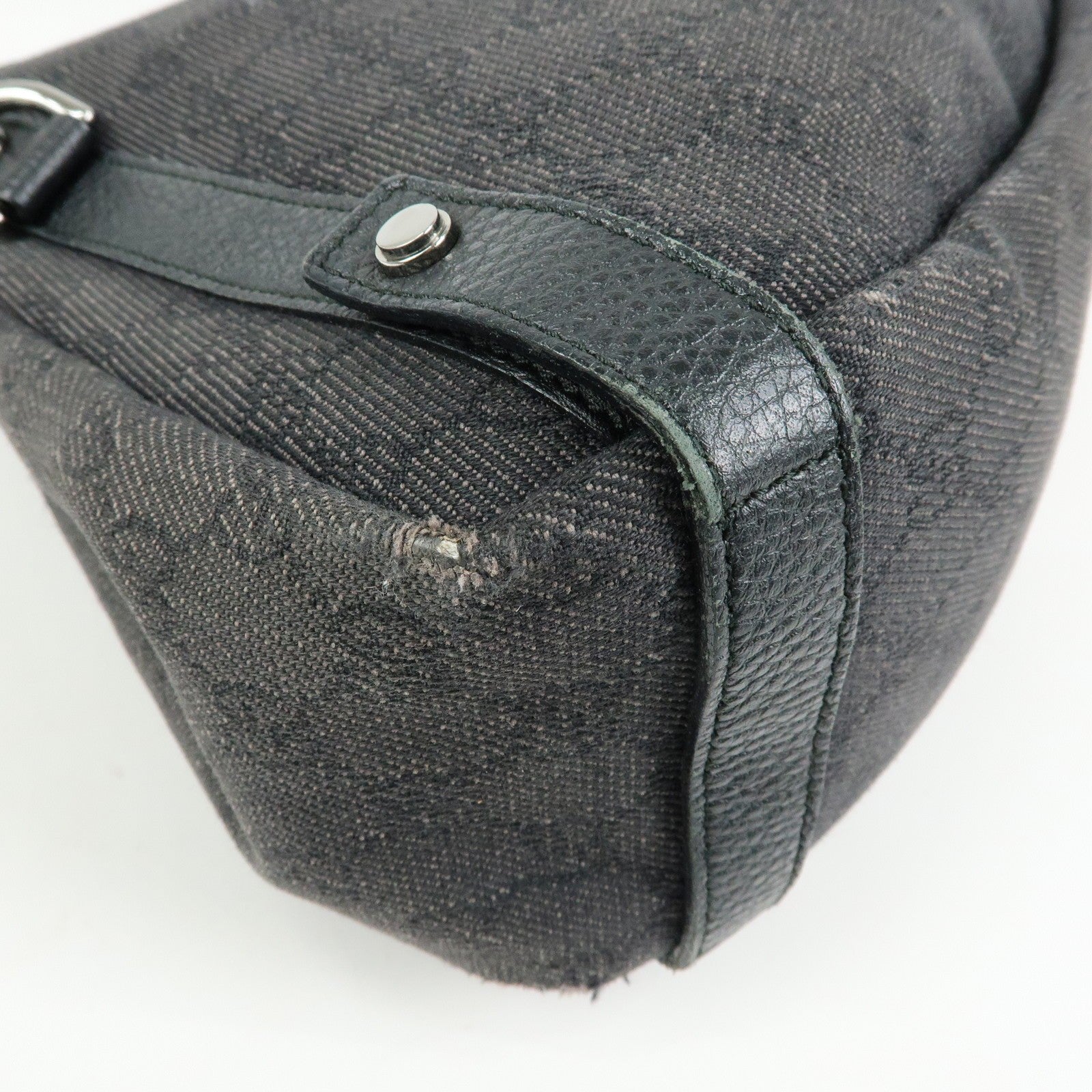 Gucci Abbey GG Monogram Tote Bag - Black, Denim