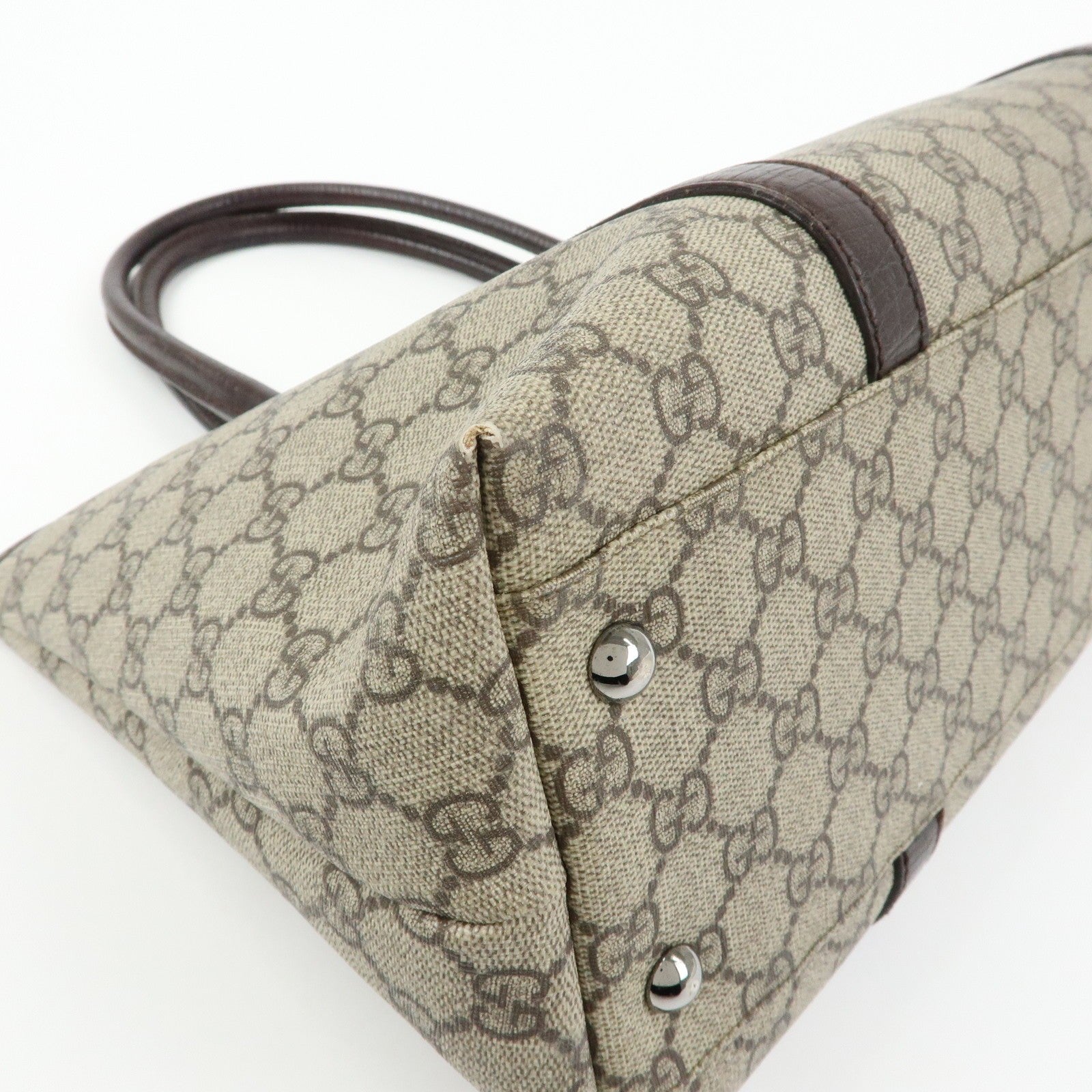 Gucci Supreme Tote Bag - Beige, GG Supreme Leather