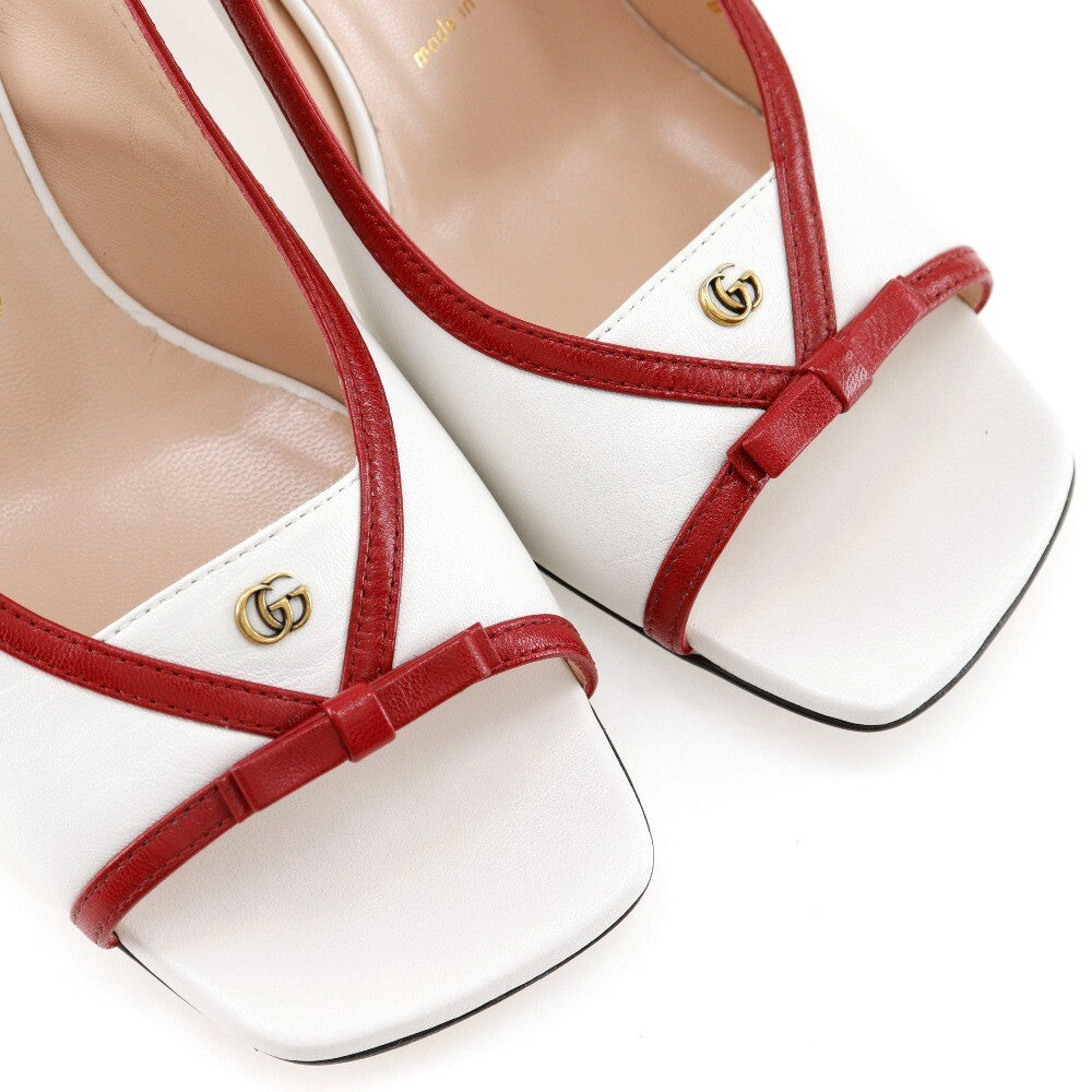 Gucci Ribbon Sandals - Red, Leather