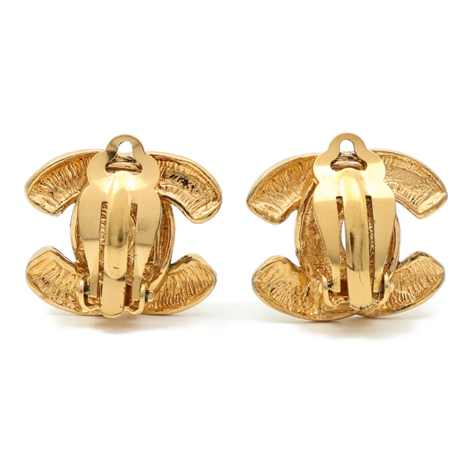 Chanel CC Earrings - Gold, Metal