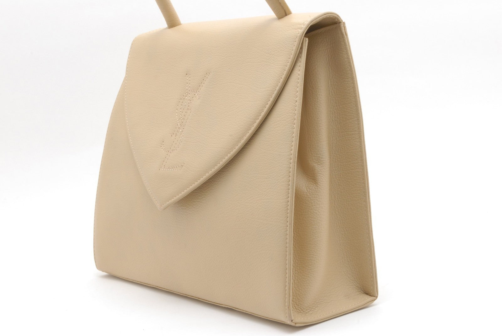 Yves Saint Laurent YSL Hand Bag - Ivory, Leather