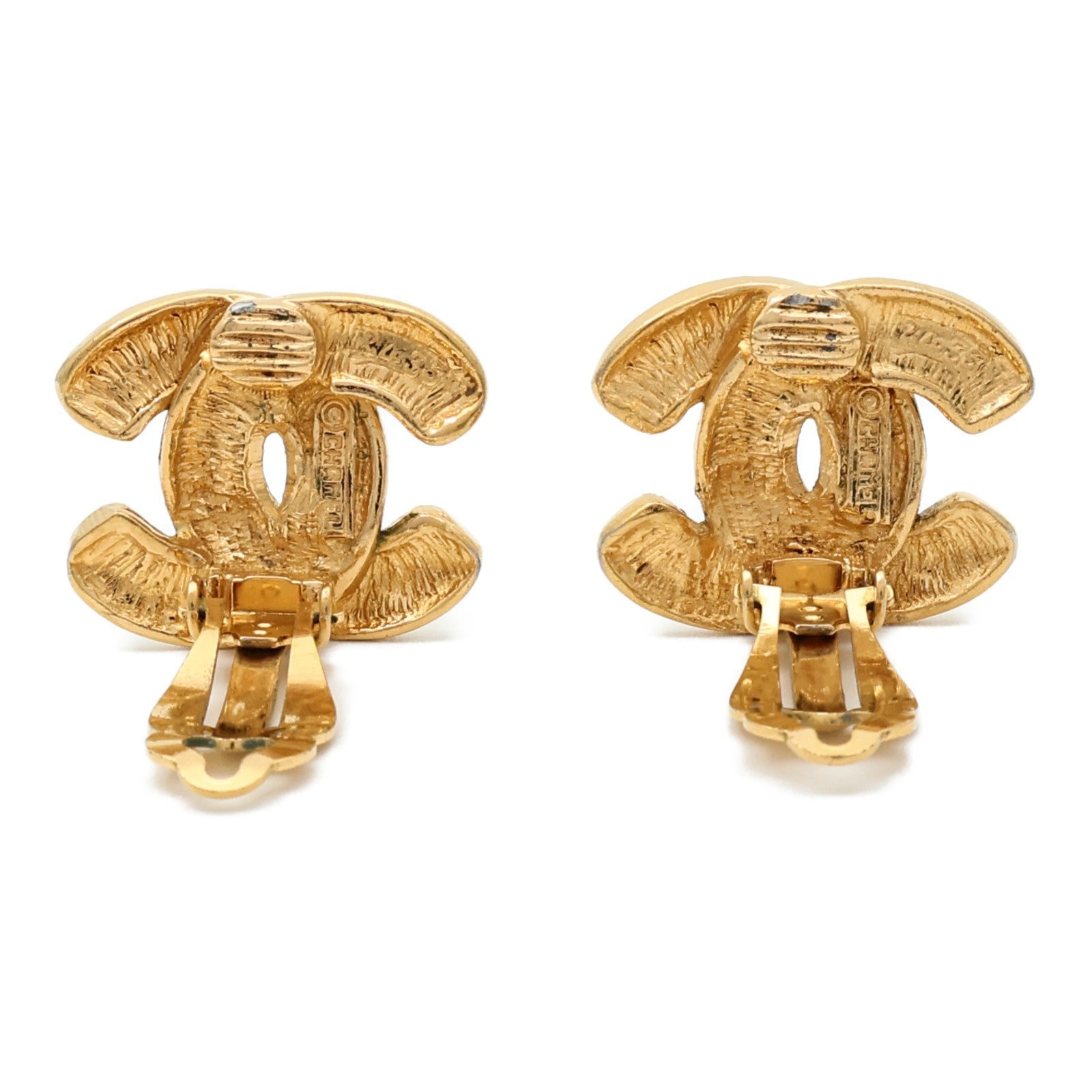 Chanel CC Earrings - Gold, Metal