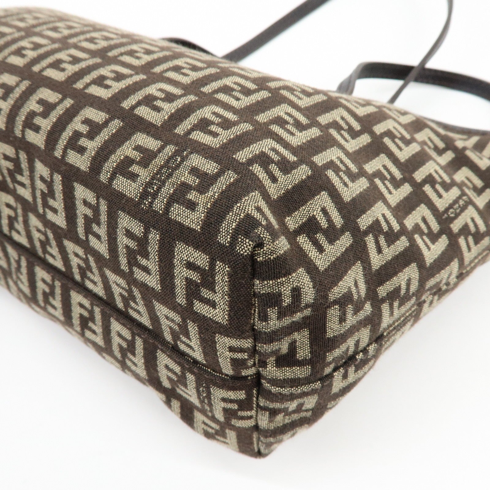 Fendi Tote Bag - Brown, Canvas and Leather