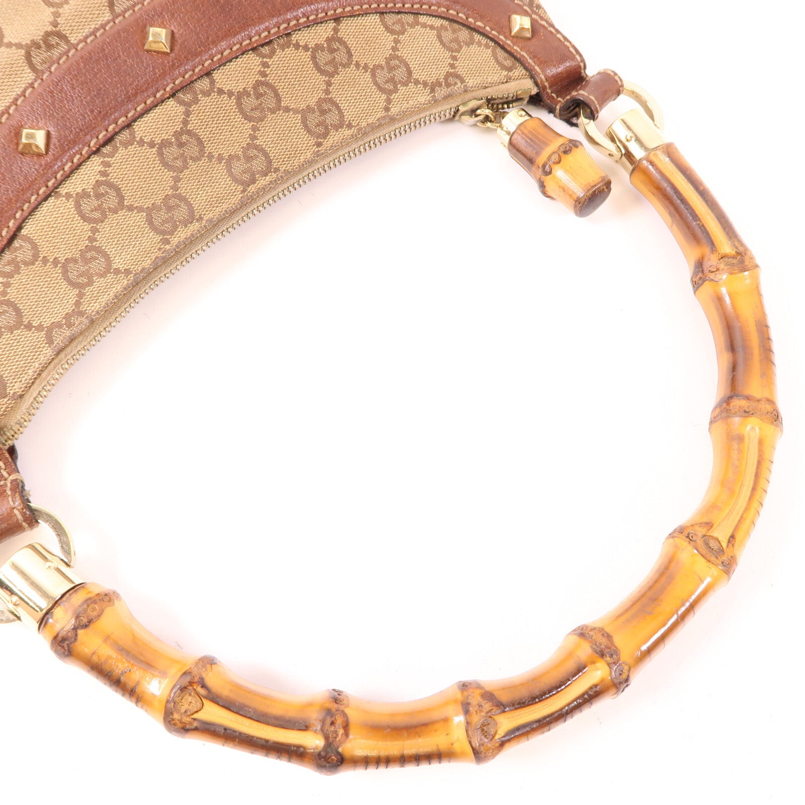 Gucci GG GHW Bamboo Handbag - Brown, Canvas