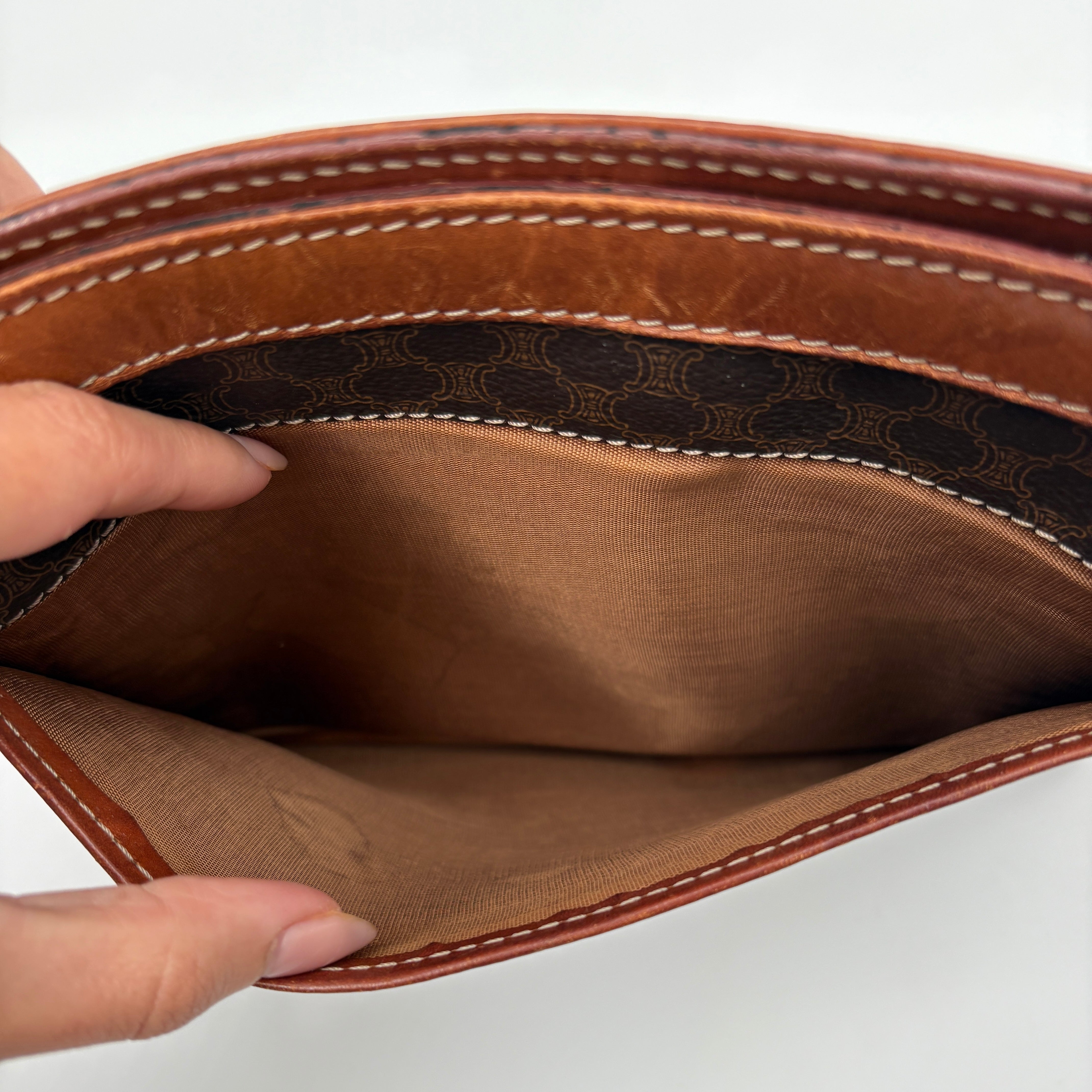 Celine Macadam brown clutch
