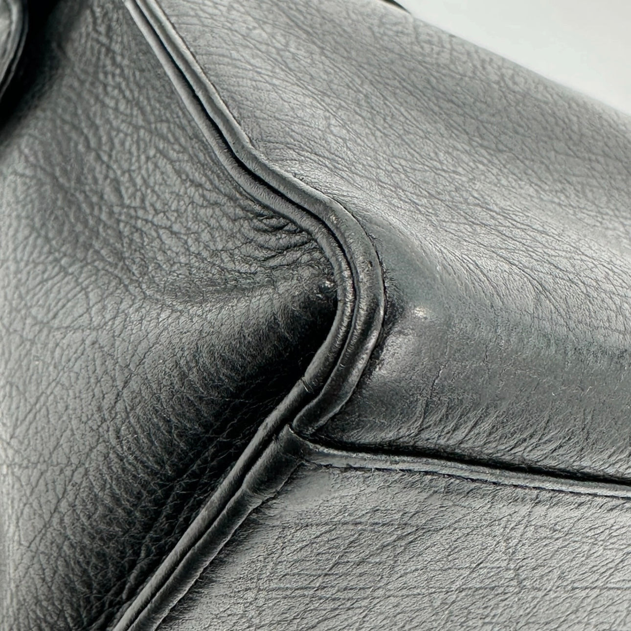 Saint Laurent Tote Stitch Bag- Leather, Black