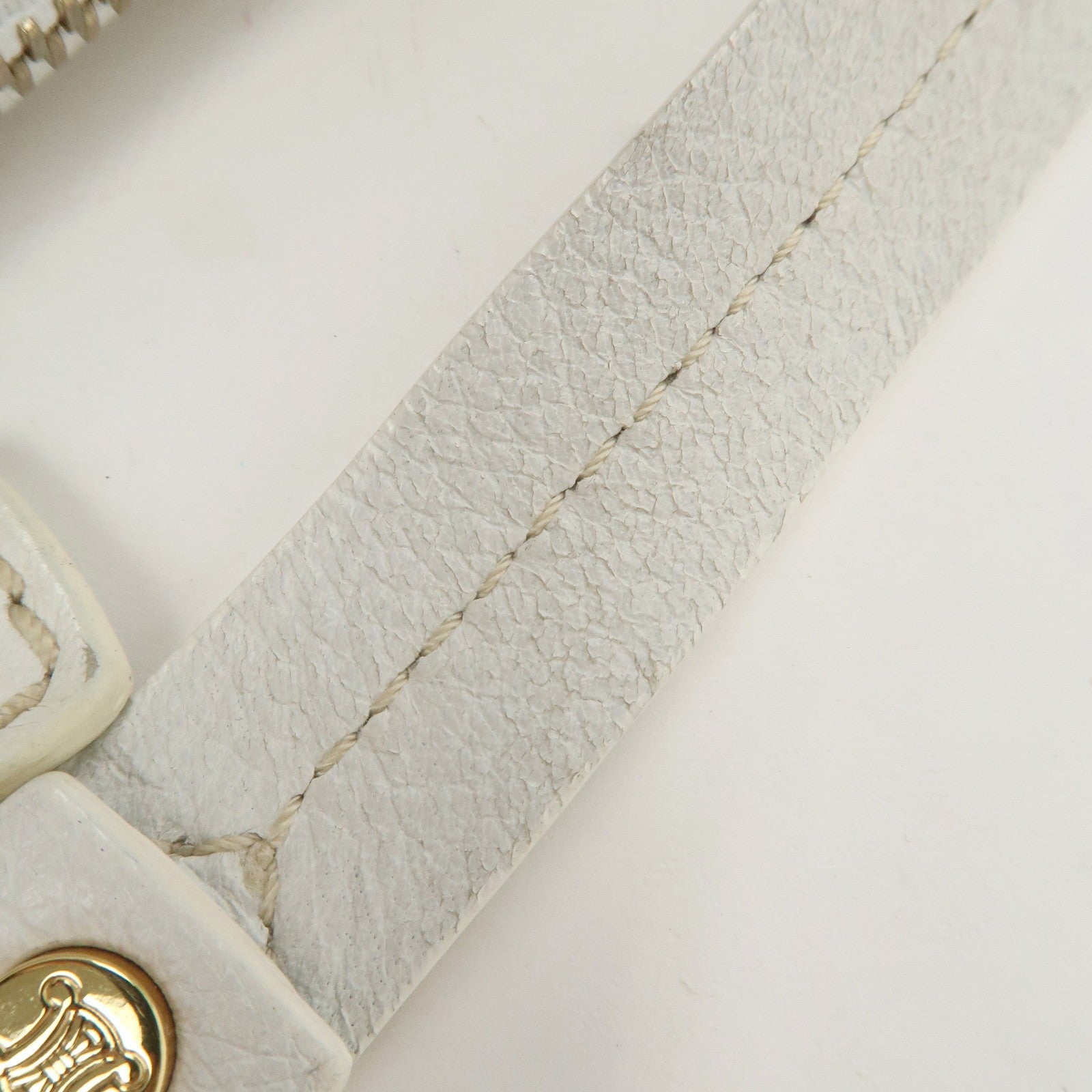 Celine Macadam Shoulder Bag - White, Leather