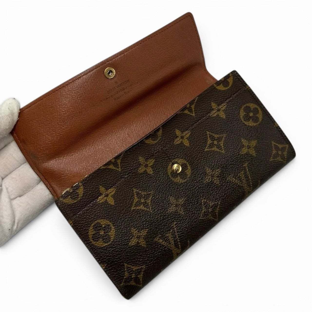 Louis Vuitton Portefeuille Sarah Long Wallet - Brown, Leather