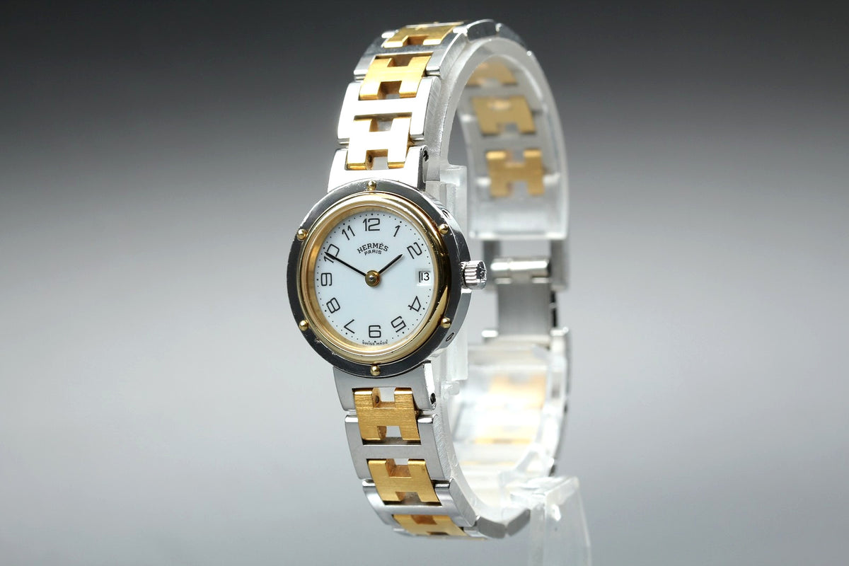 Hermès Clipper Wristwatch - White, Stainless Steel