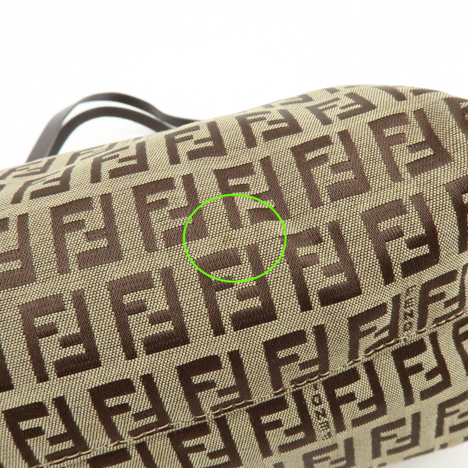 Fendi Zucchino Tote Bag - Brown, Canvas, Leather