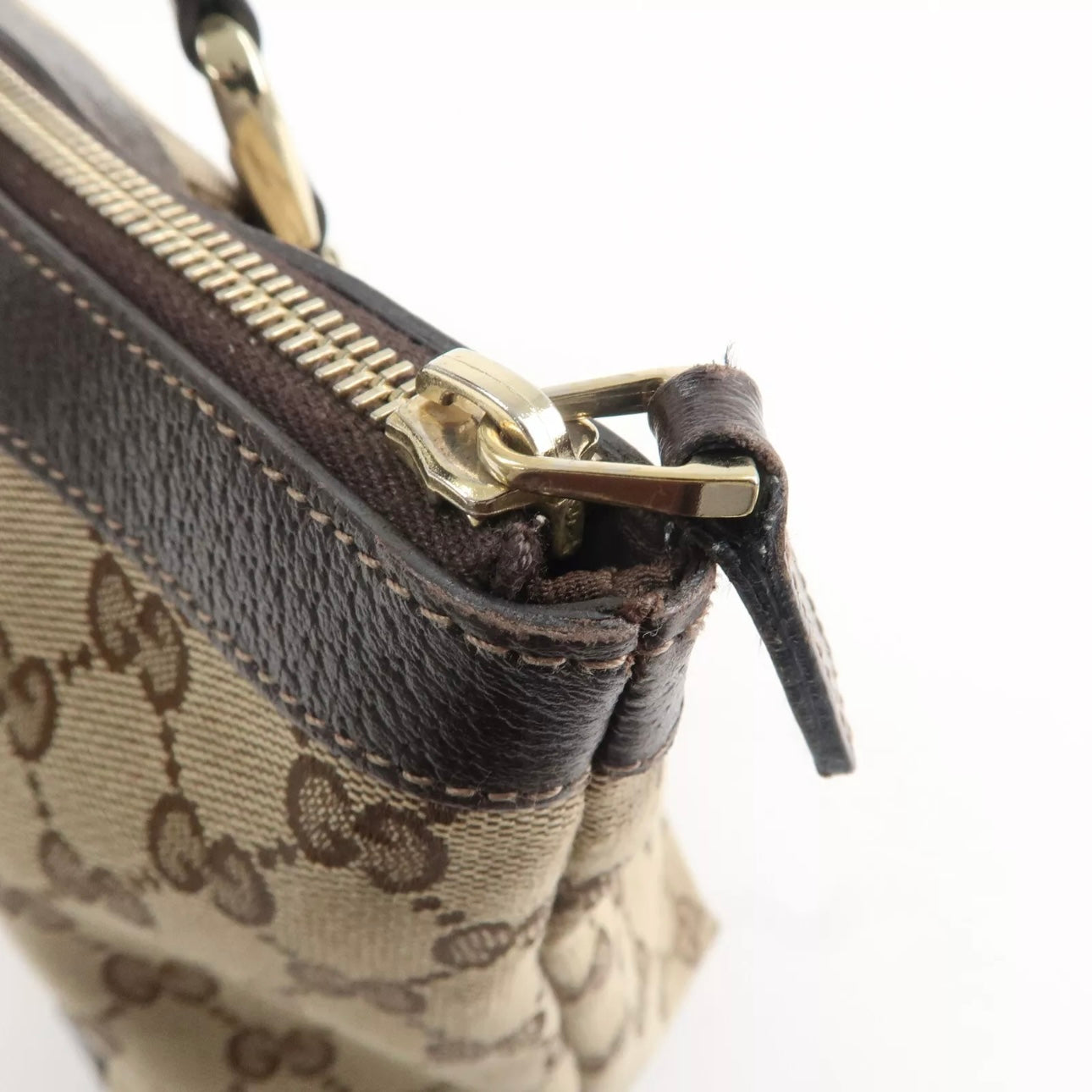 Gucci Abbey GG Canvas Leather Tote Bag