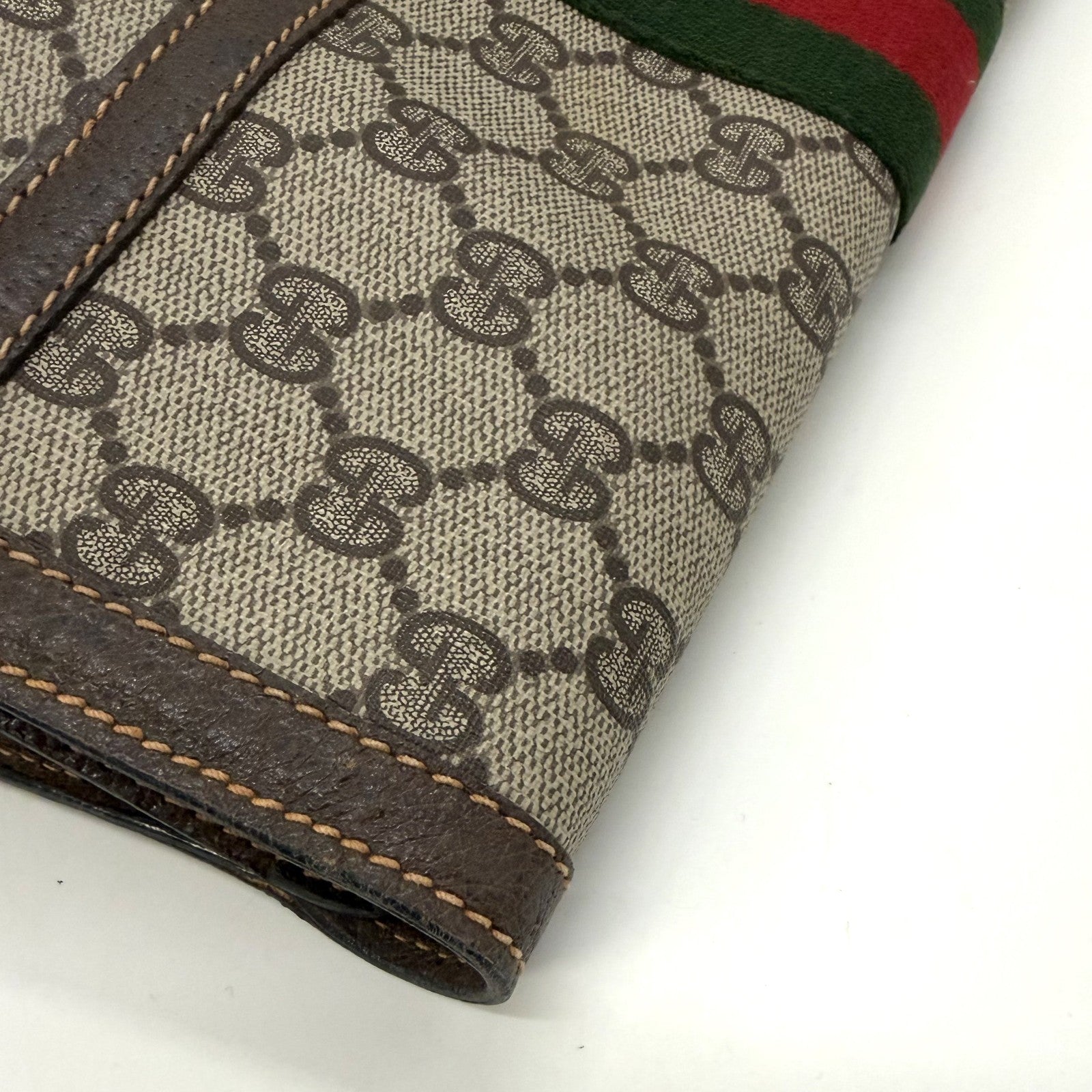 Gucci Sherry Line Clutch Bag - Brown, PVC Leather