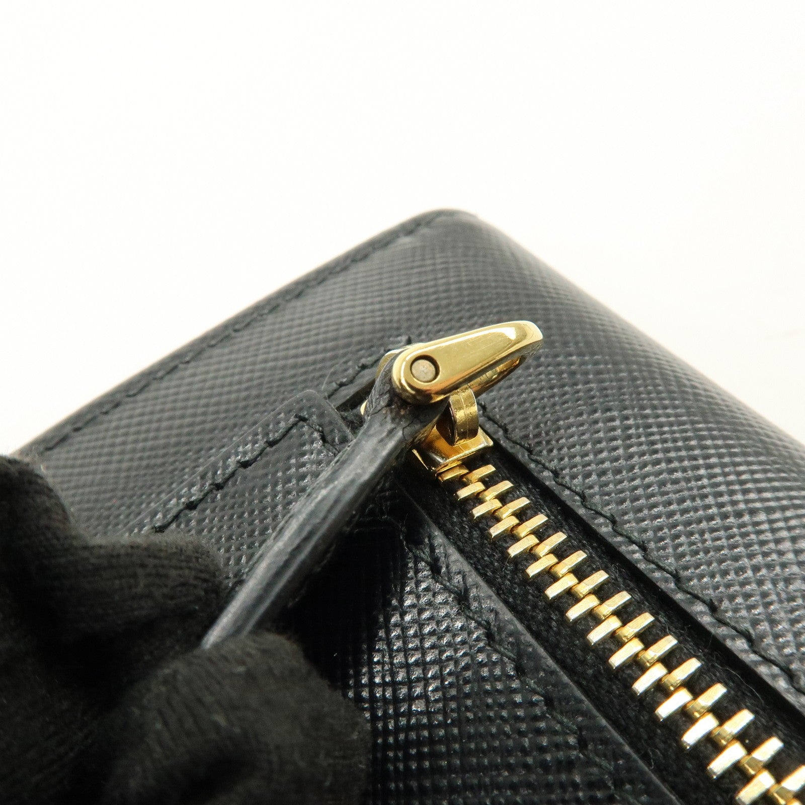 Prada Triangle Logo Wallet - Black, Saffiano Leather