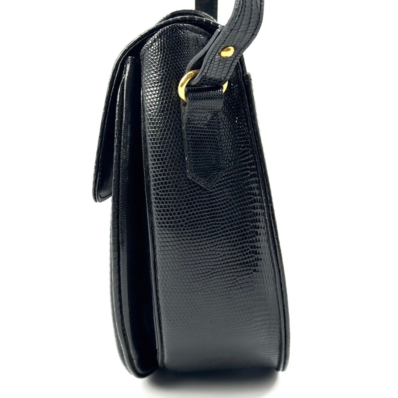 Yves Saint Laurent Shoulder Bag Leather Black Vintage YSL