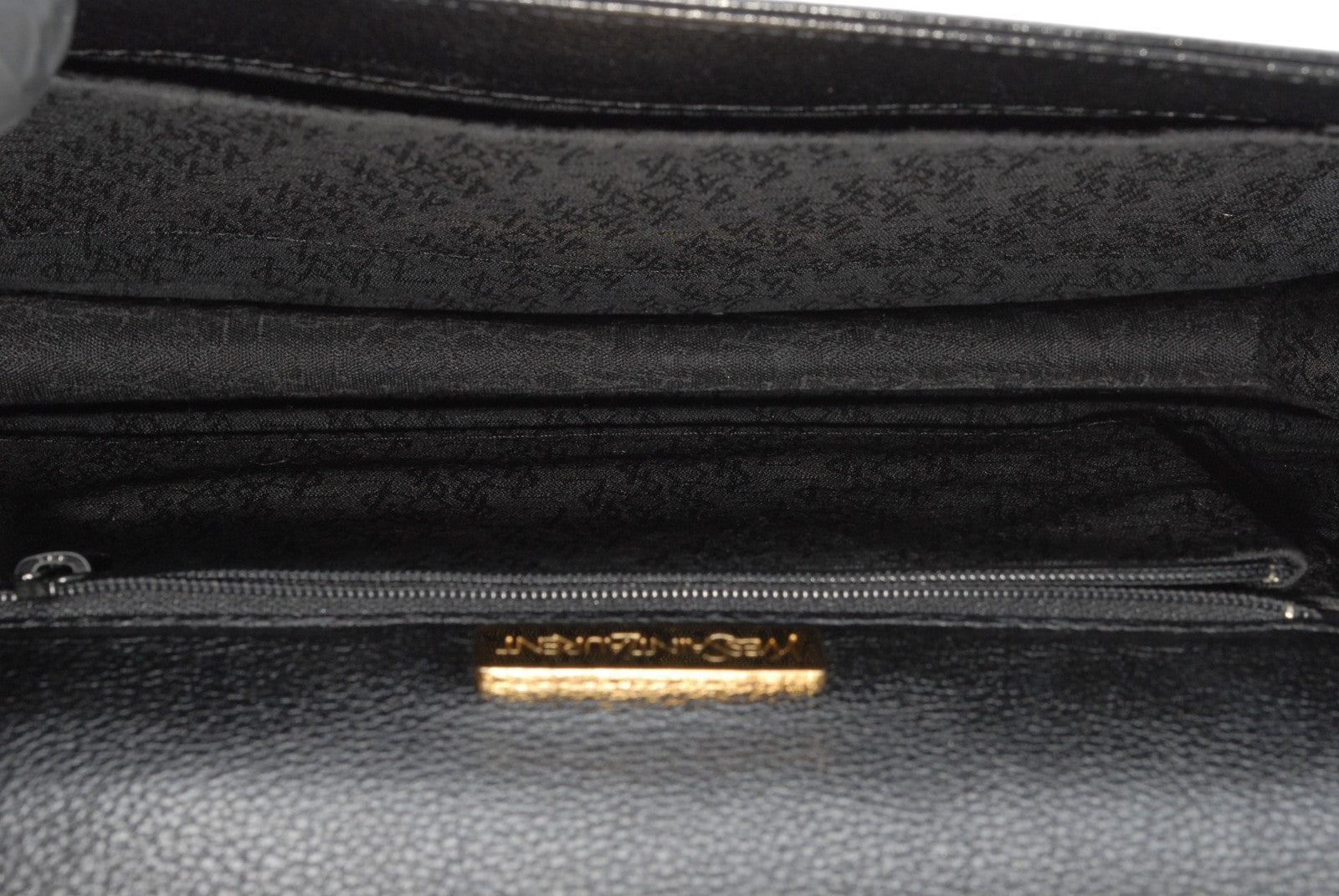 Saint Laurent Yves Vintage Clutch - Black, Leather