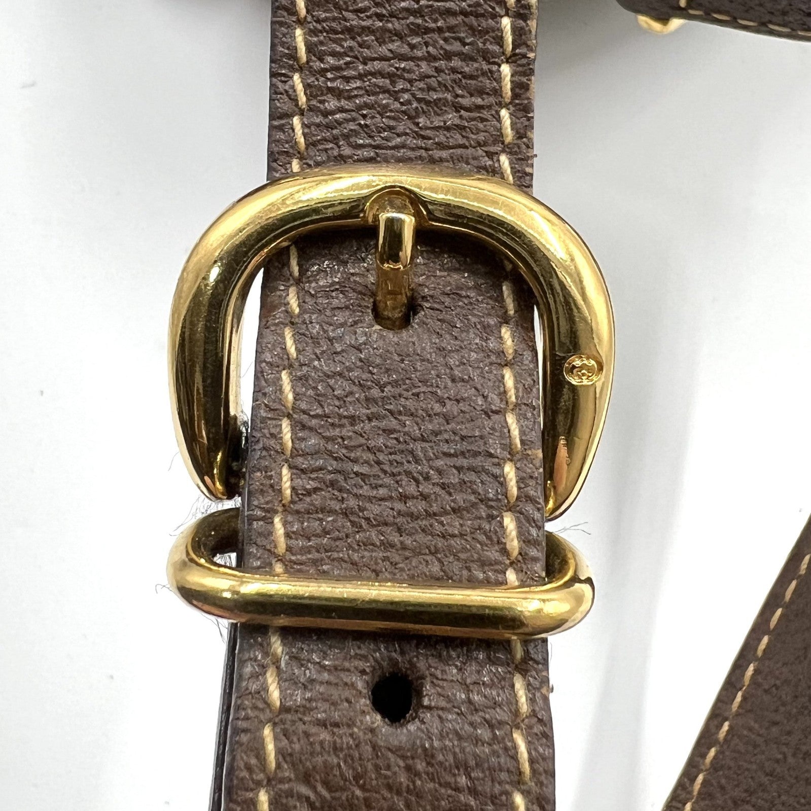 Gucci Vintage GG Sherry Line Shoulder Bag - Beige, Leather