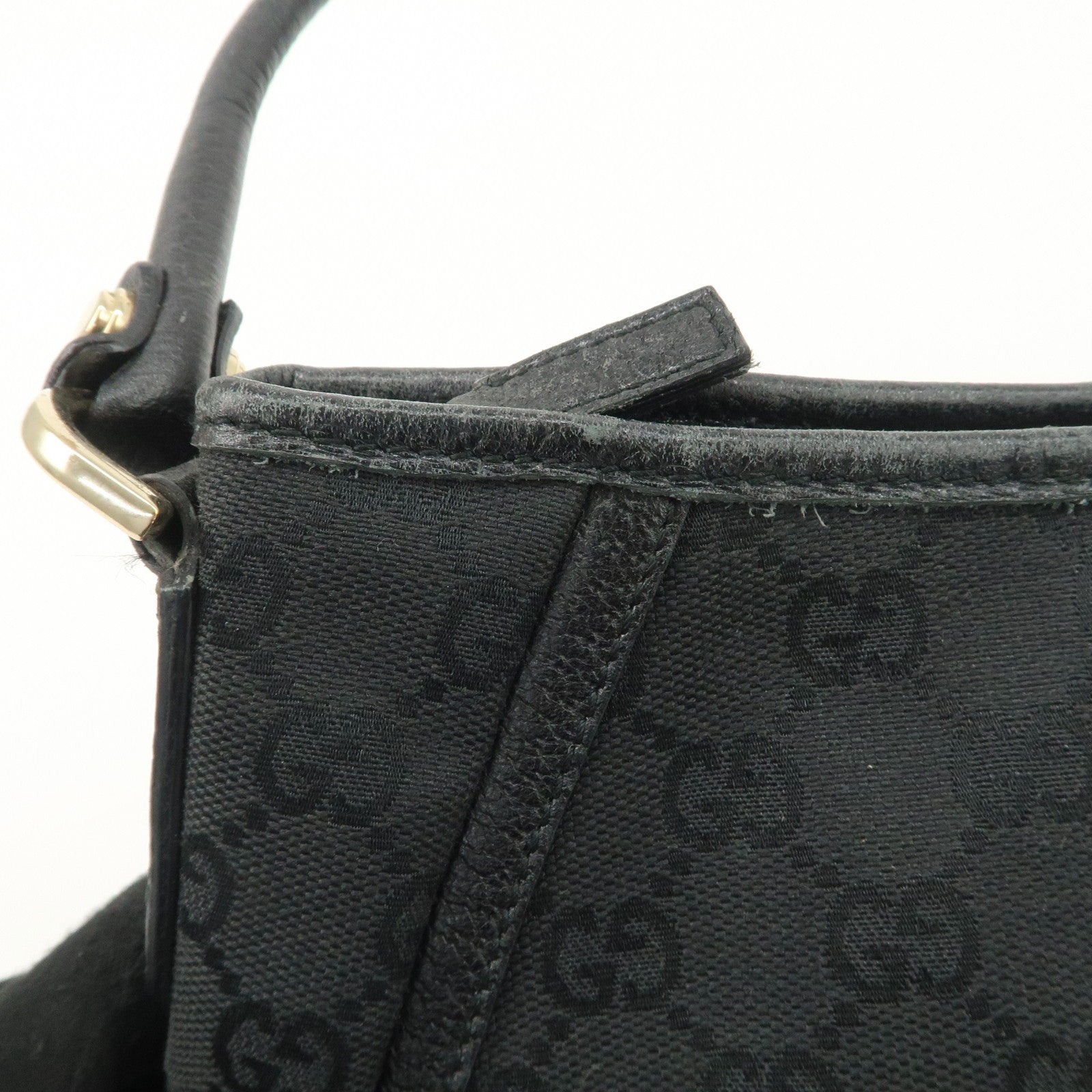 Gucci Abbey GG Canvas Leather One Shoulder Bag - Black, Canvas