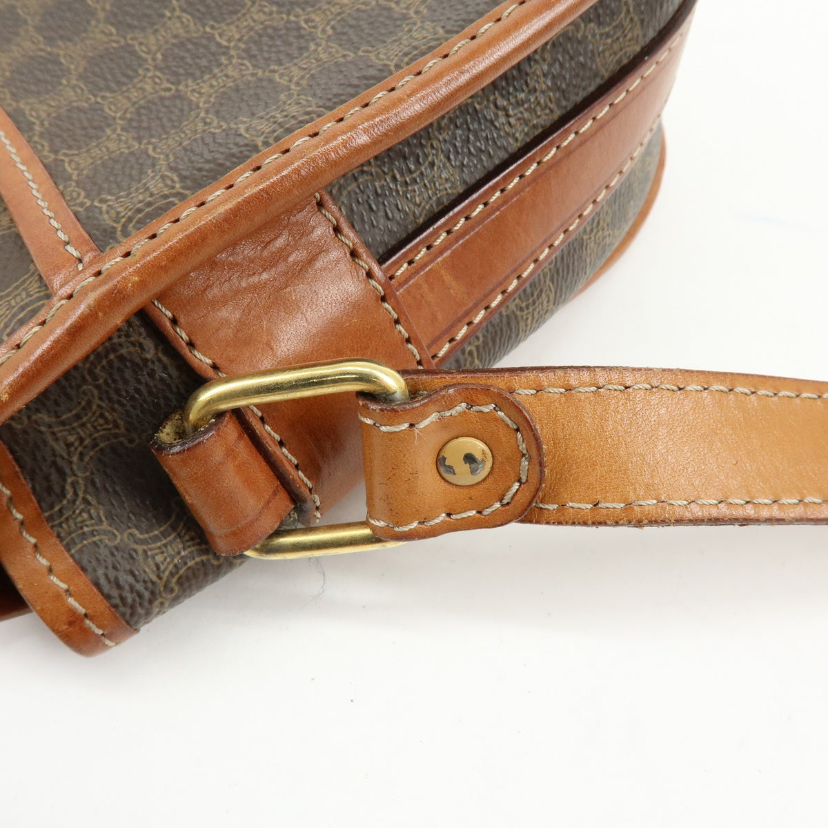 Celine Macadam Shoulder Bag - Brown, Canvas, Leather