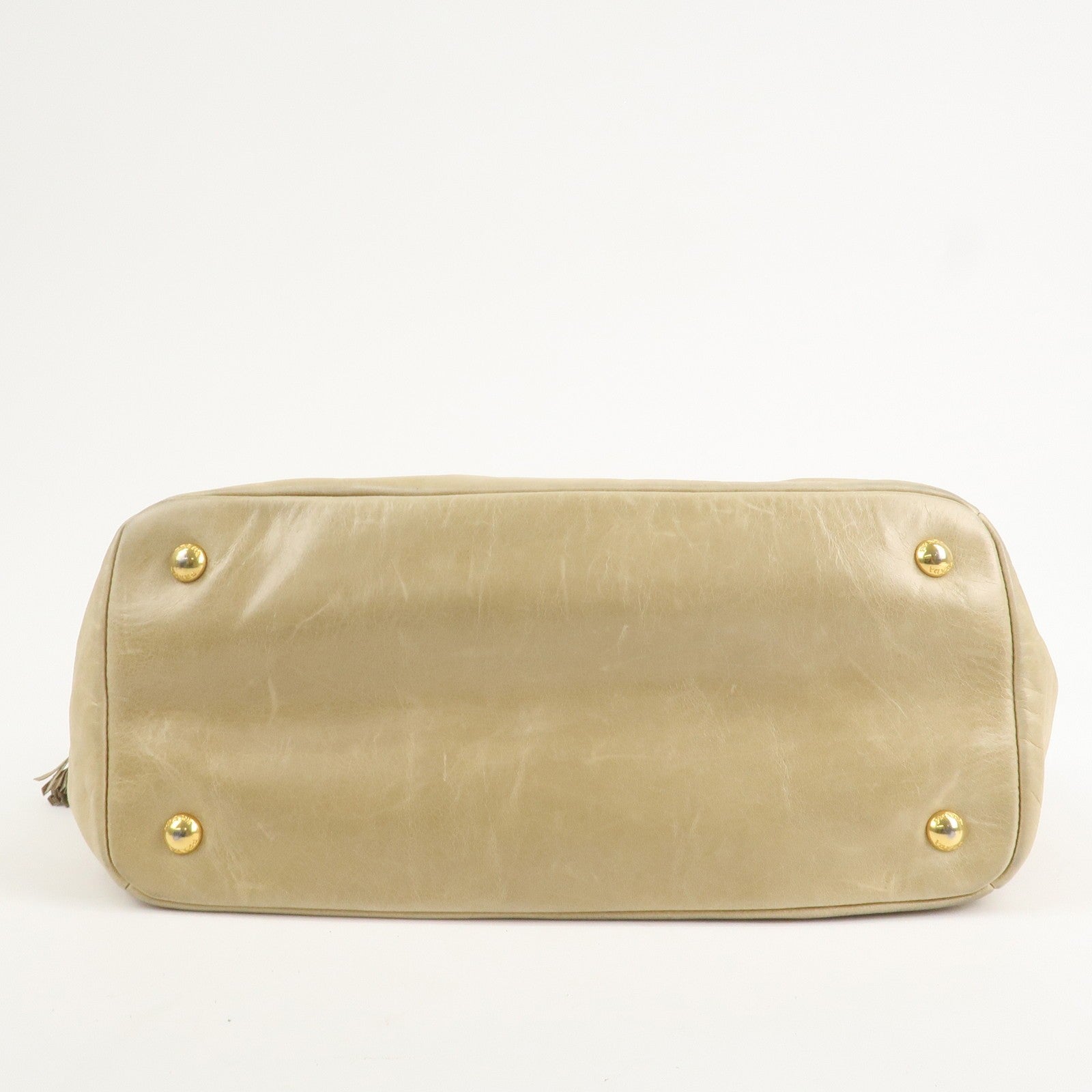 Prada Vitelloshine Handbag - Beige, Leather