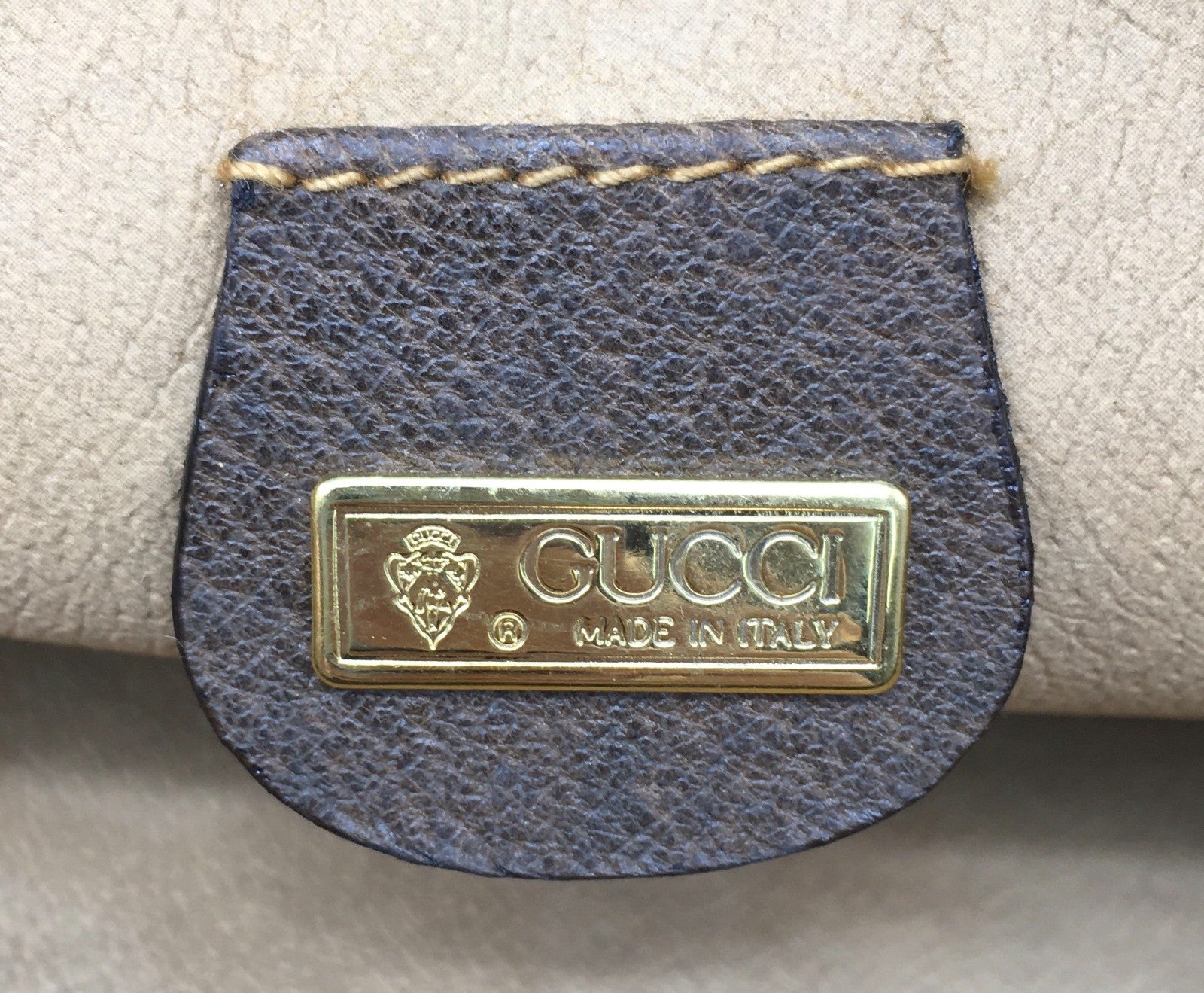 Gucci GG Supreme Monogram Clutch Bag - Beige/Brown, PVC Leather