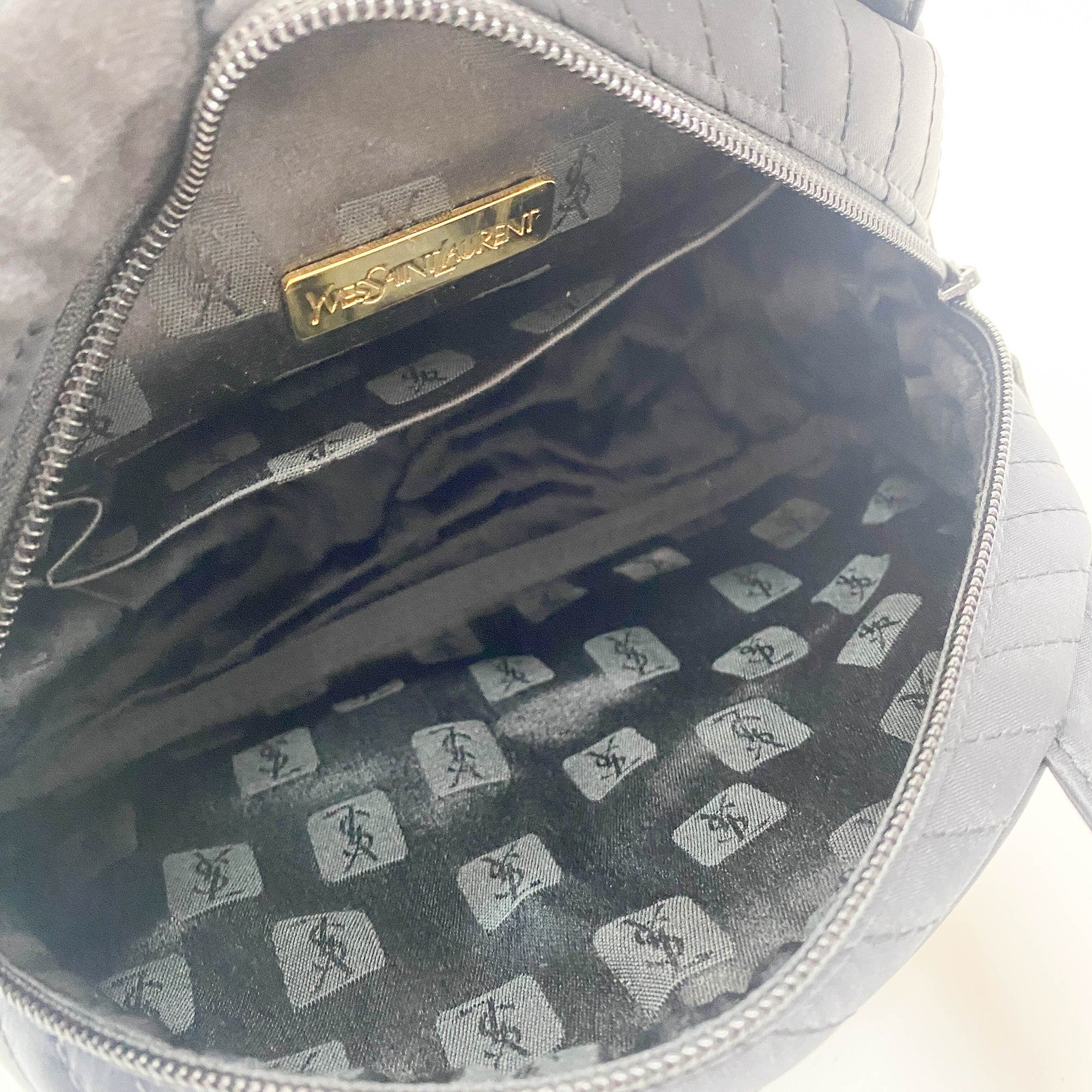 Saint Laurent YSL Hand Bag - Black, Neoprene