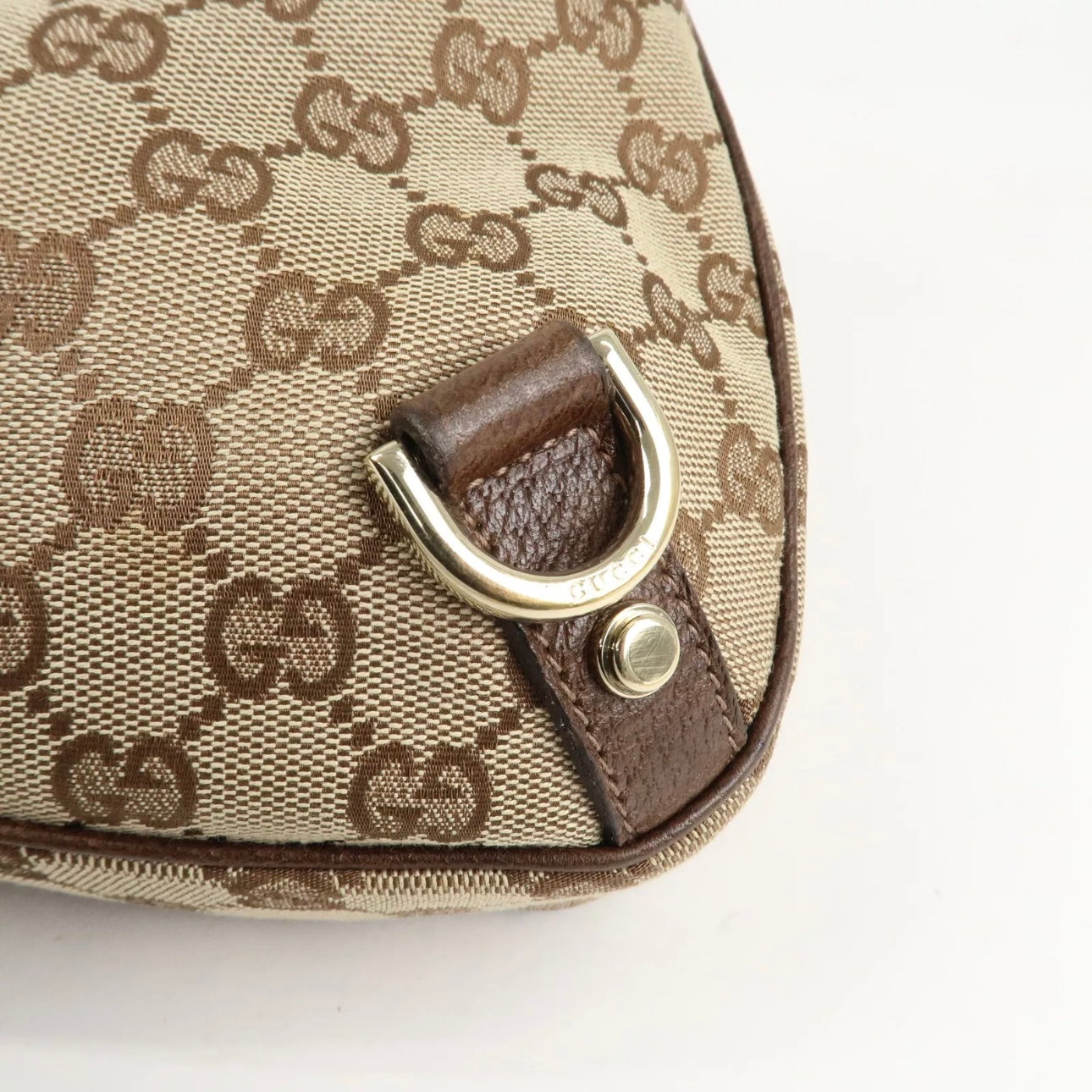 GUCCI Abbey GG Canvas Leather Shoulder Bag