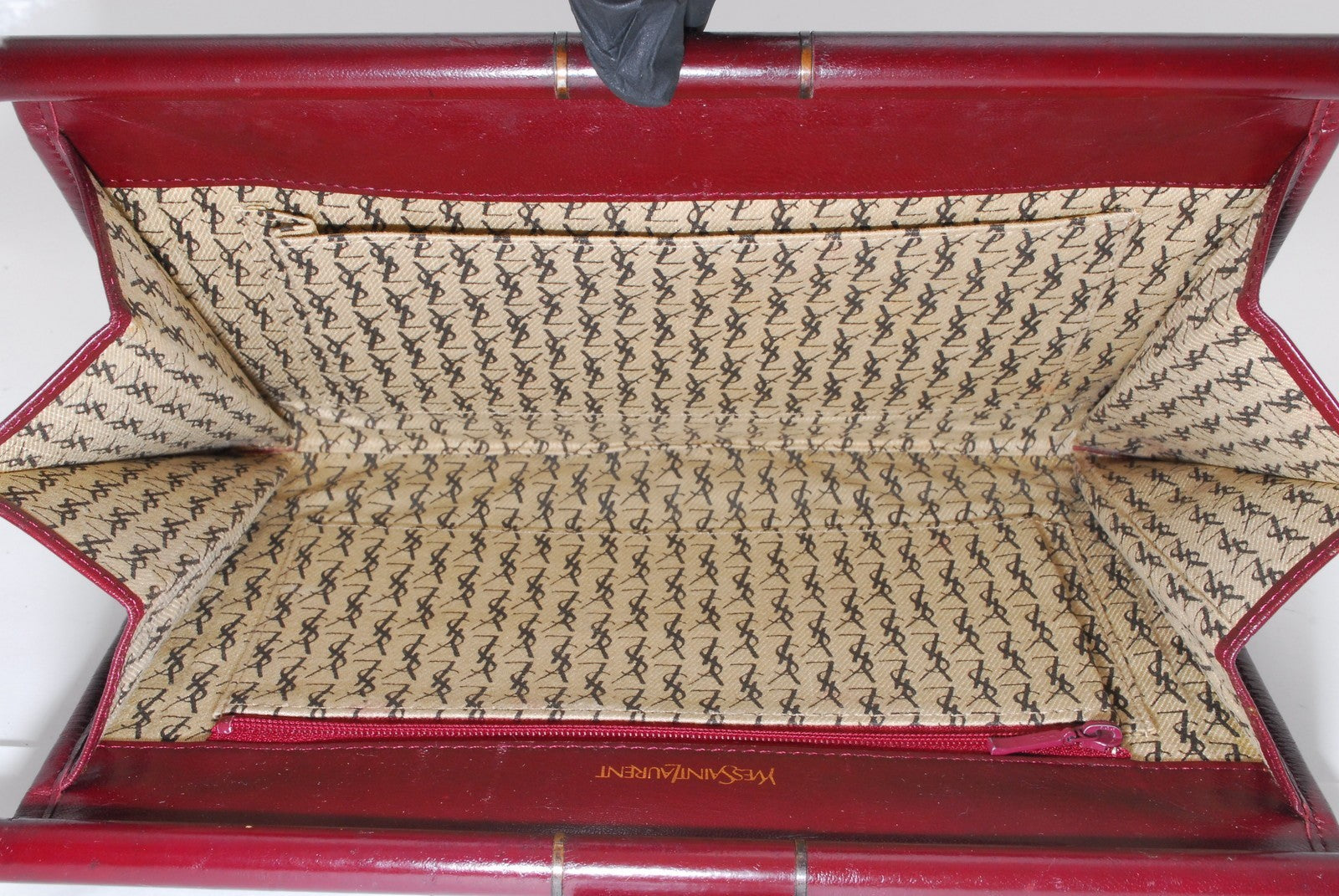 Saint Laurent Yves Clutch Bag - Red Bordeaux, Leather