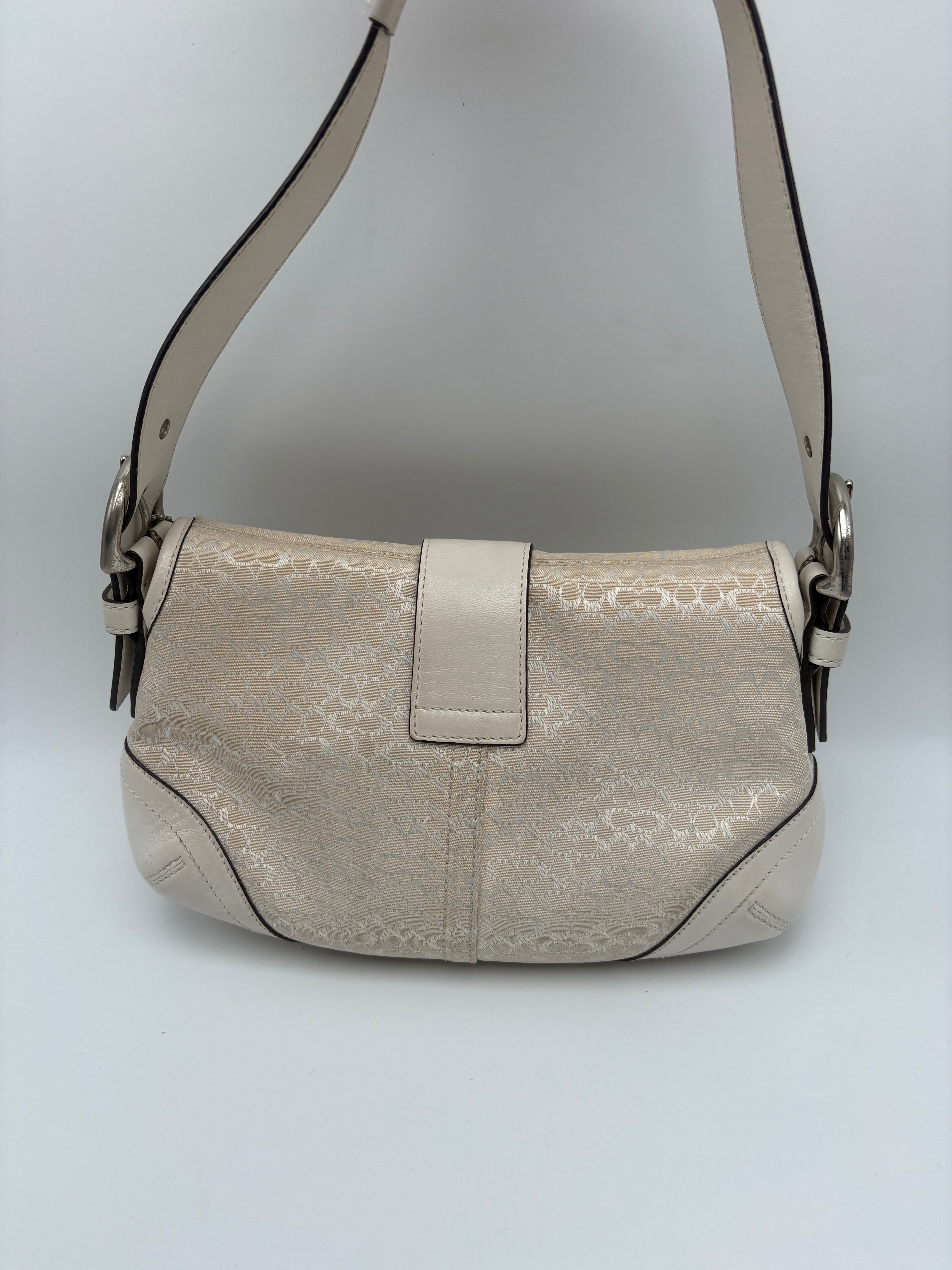 Coach Signature White Bag