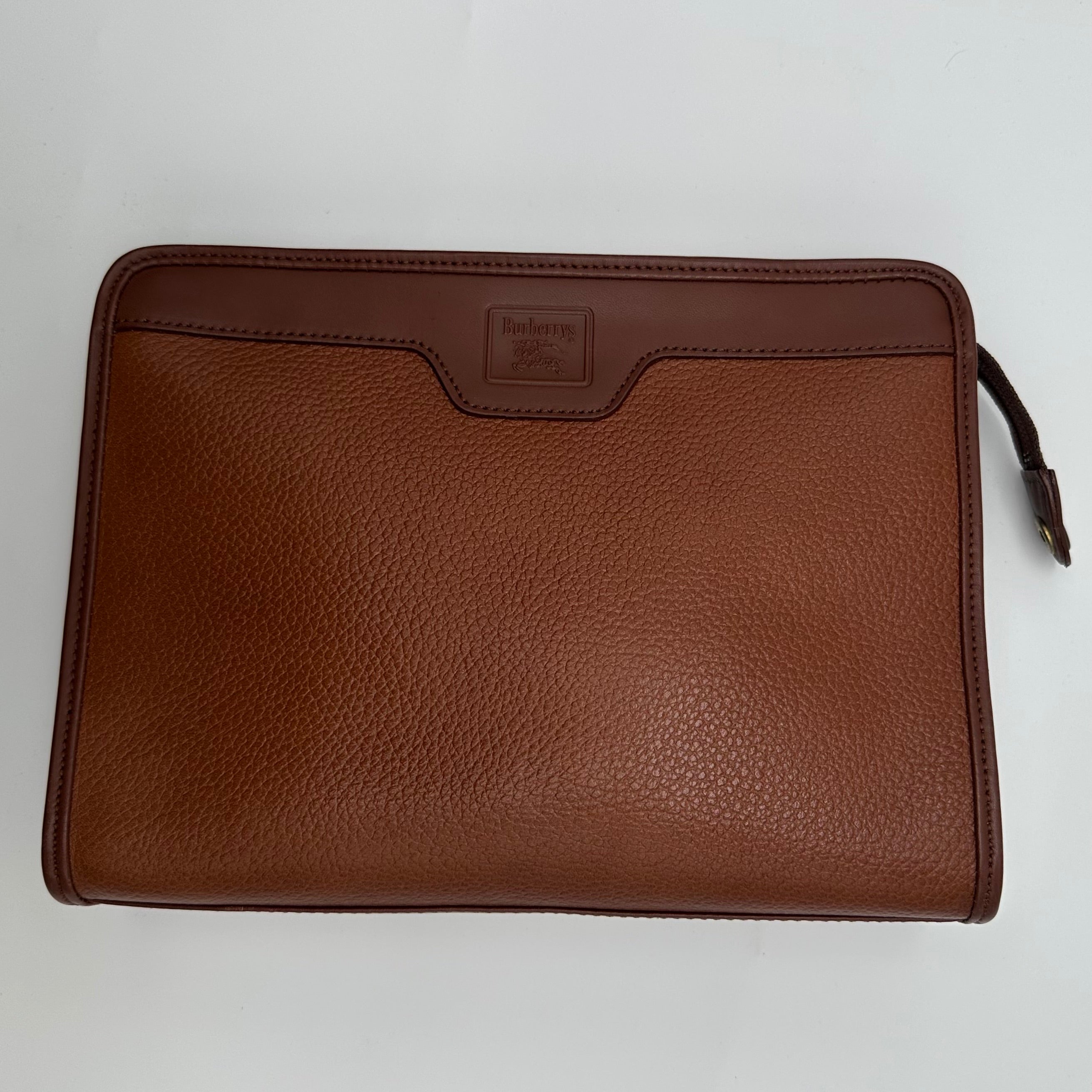Burberry Vintage Leather Clutch Brown