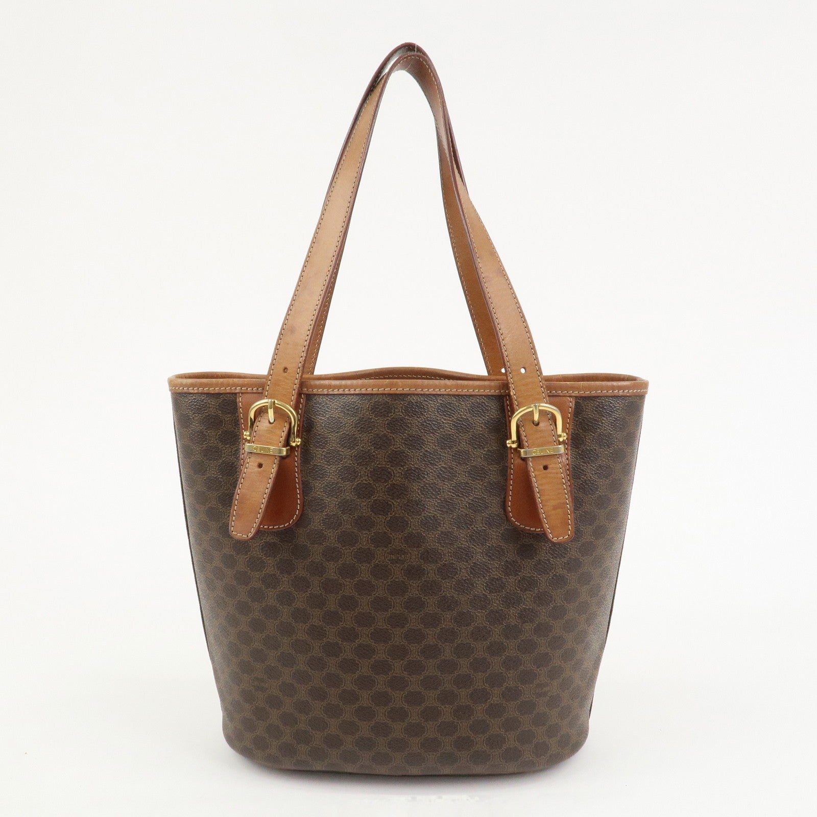 Celine Macadam Tote Bag - Brown, PVC Canvas Leather