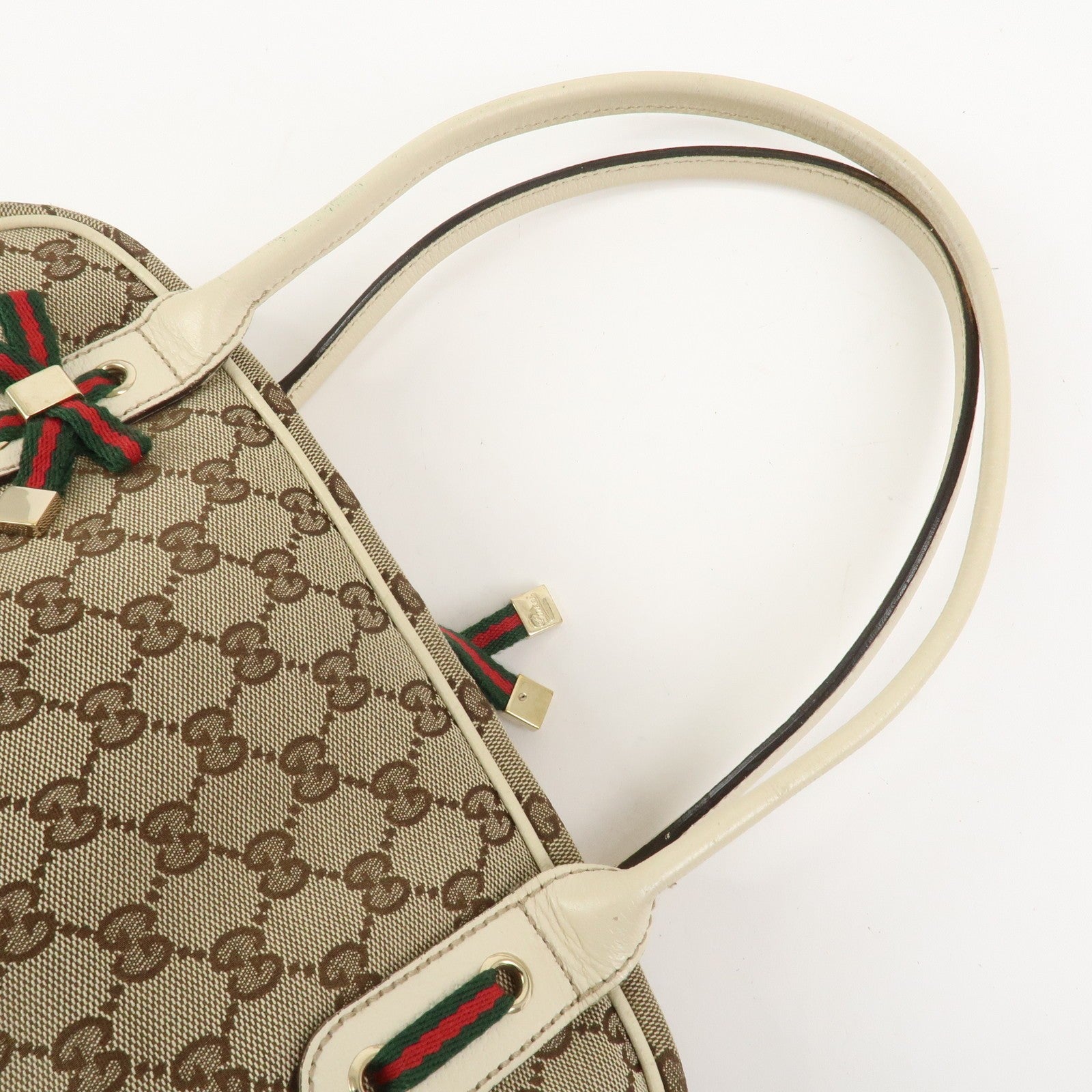 Gucci Princy Sherry Boston Bag - Brown Ivory, GG Canvas Leather