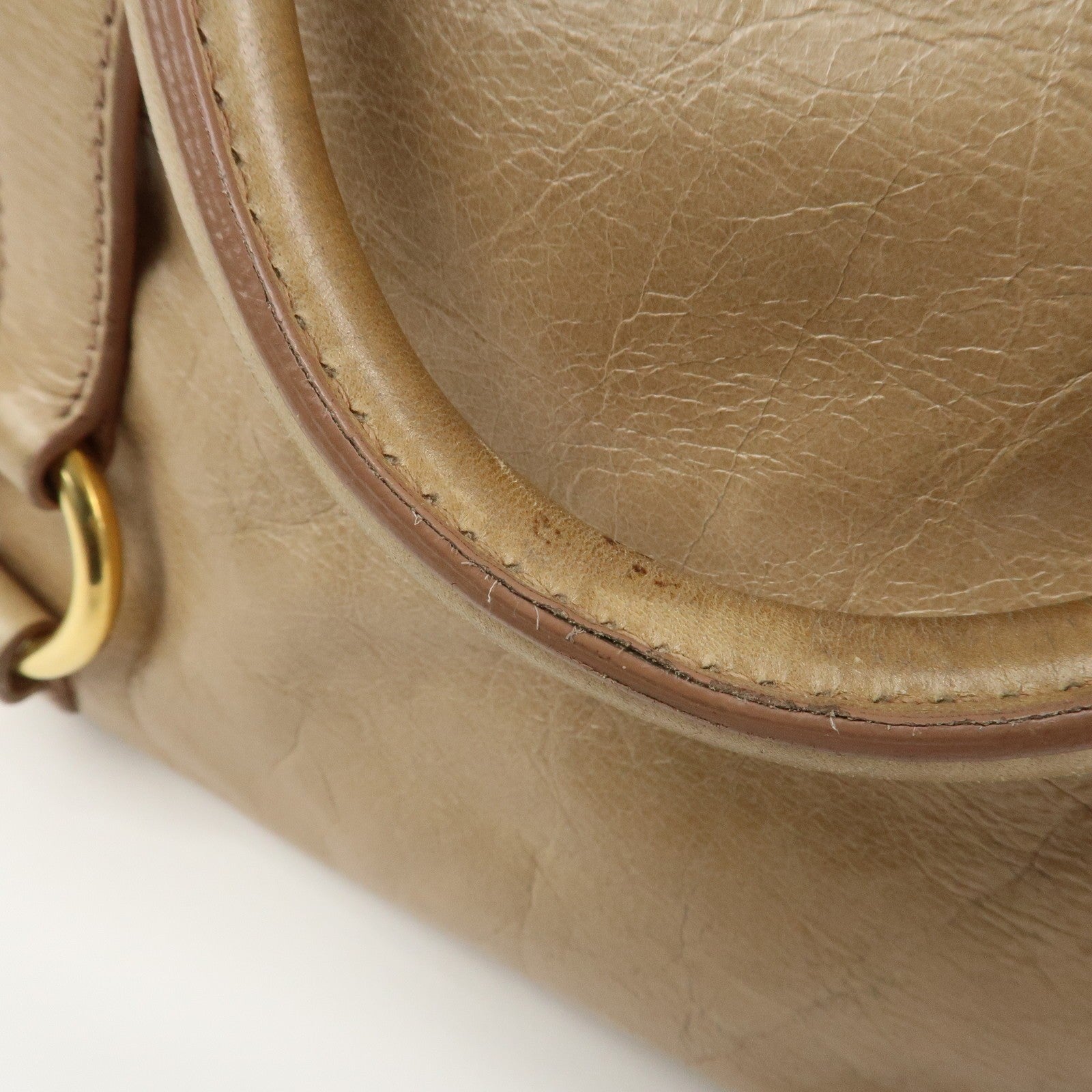 Miu Miu 2Way Hand Bag - Beige, Leather
