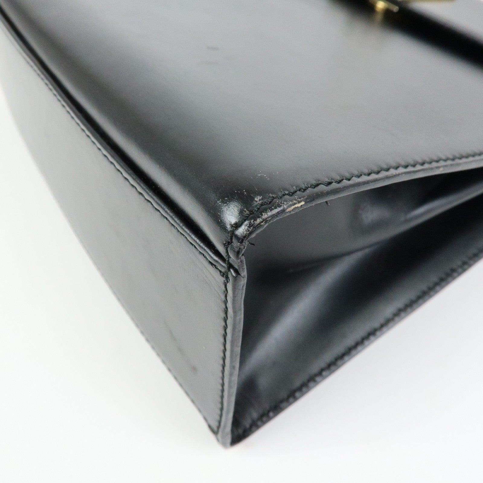 Celine Top Handle 2Way Hand Bag - Black, Leather