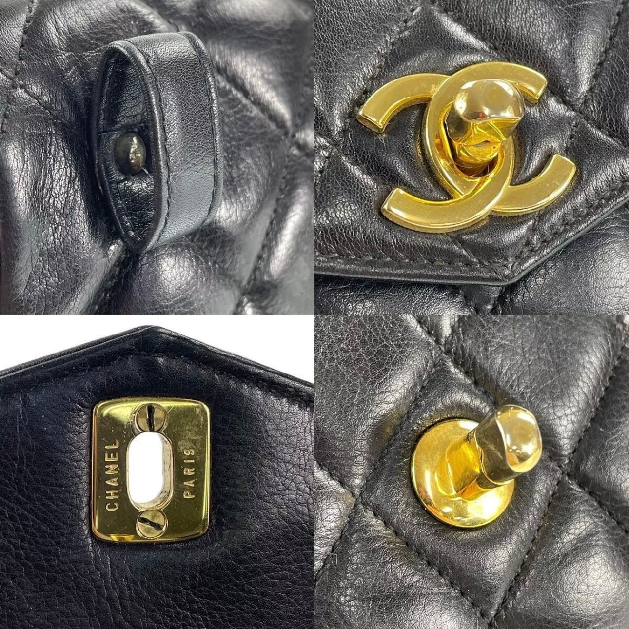 Chanel Matelasse Lambskin Leather Black Waist bag