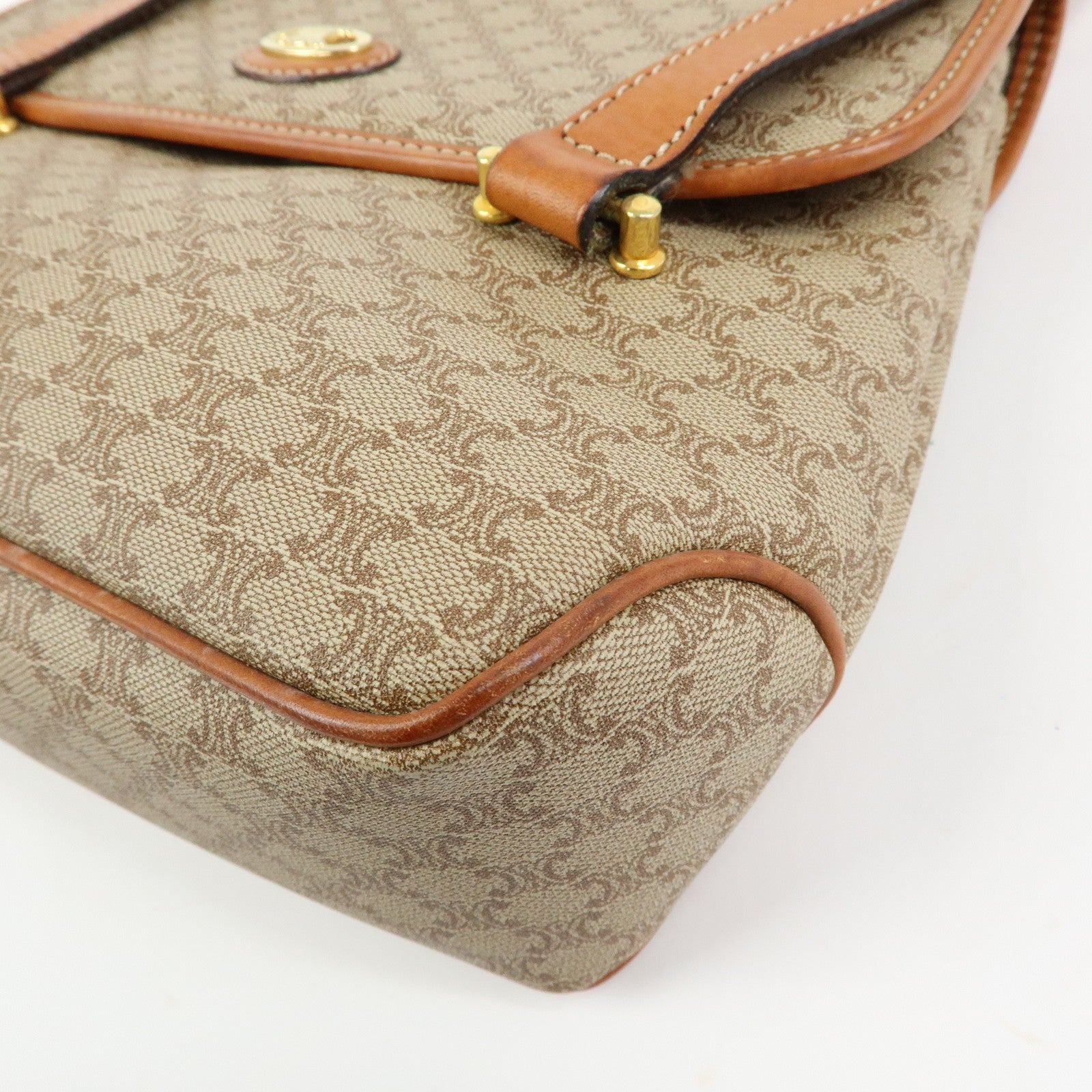 Celine Macadam Hand Bag - Beige, PVC Leather